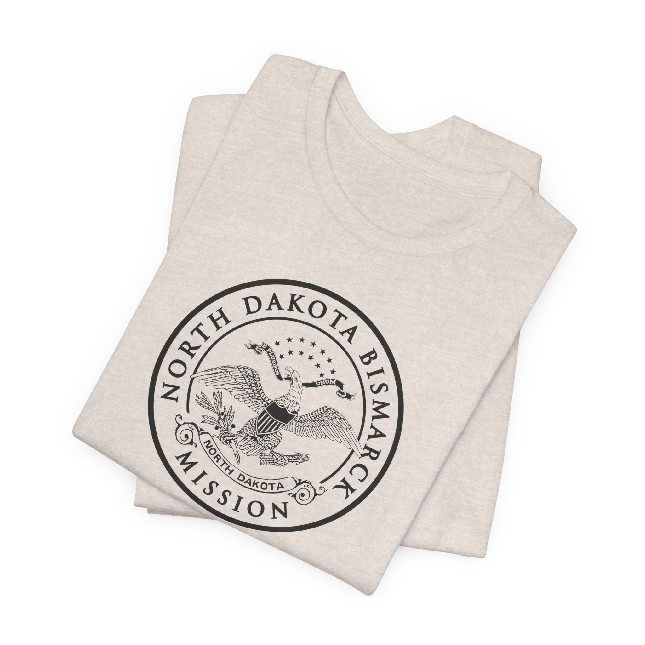 North Dakota Bismarck Mission Circular Monochrome Logo T-Shirt - Mission Wishlist - LDS Missionary Gift Store