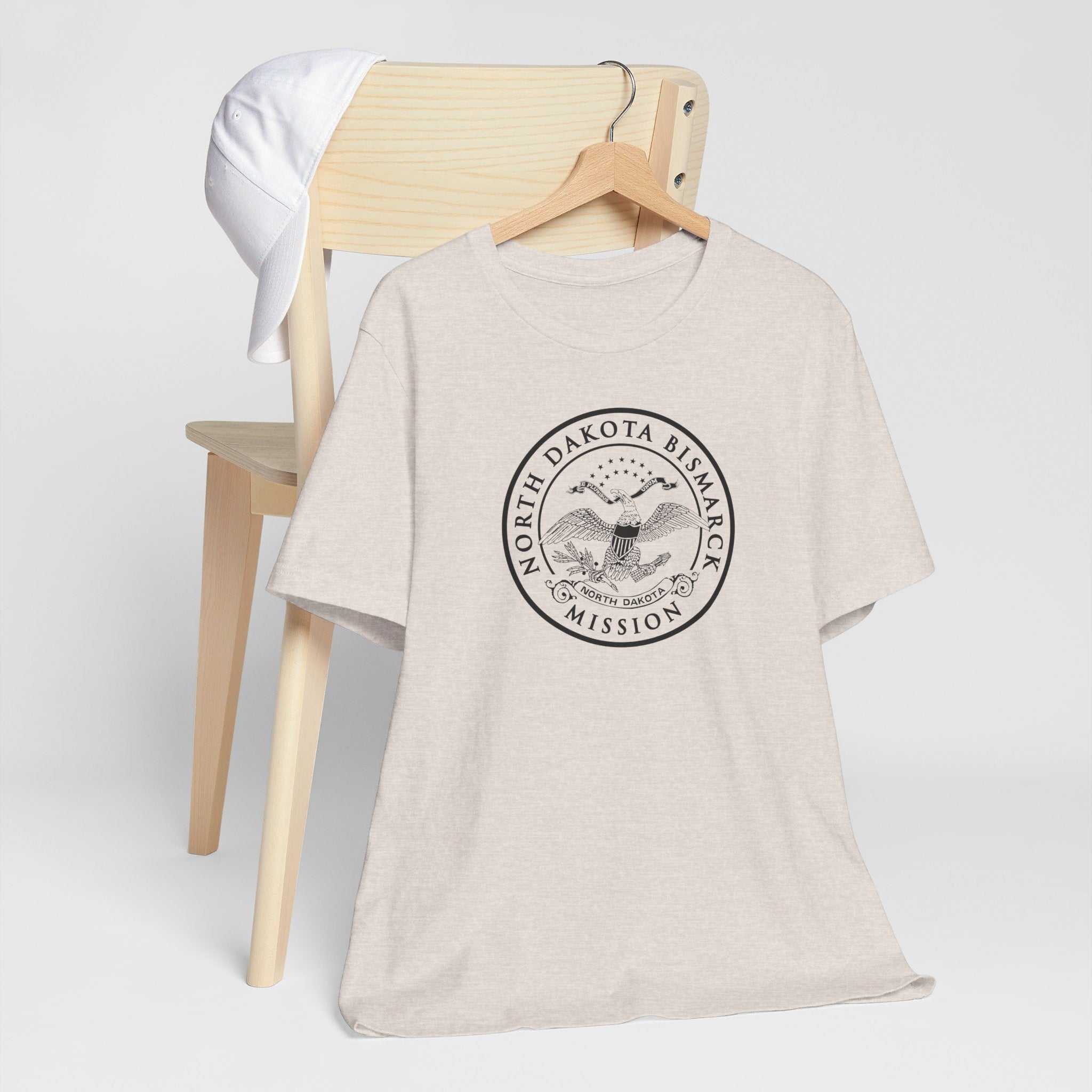 North Dakota Bismarck Mission Circular Monochrome Logo T-Shirt - Mission Wishlist - LDS Missionary Gift Store