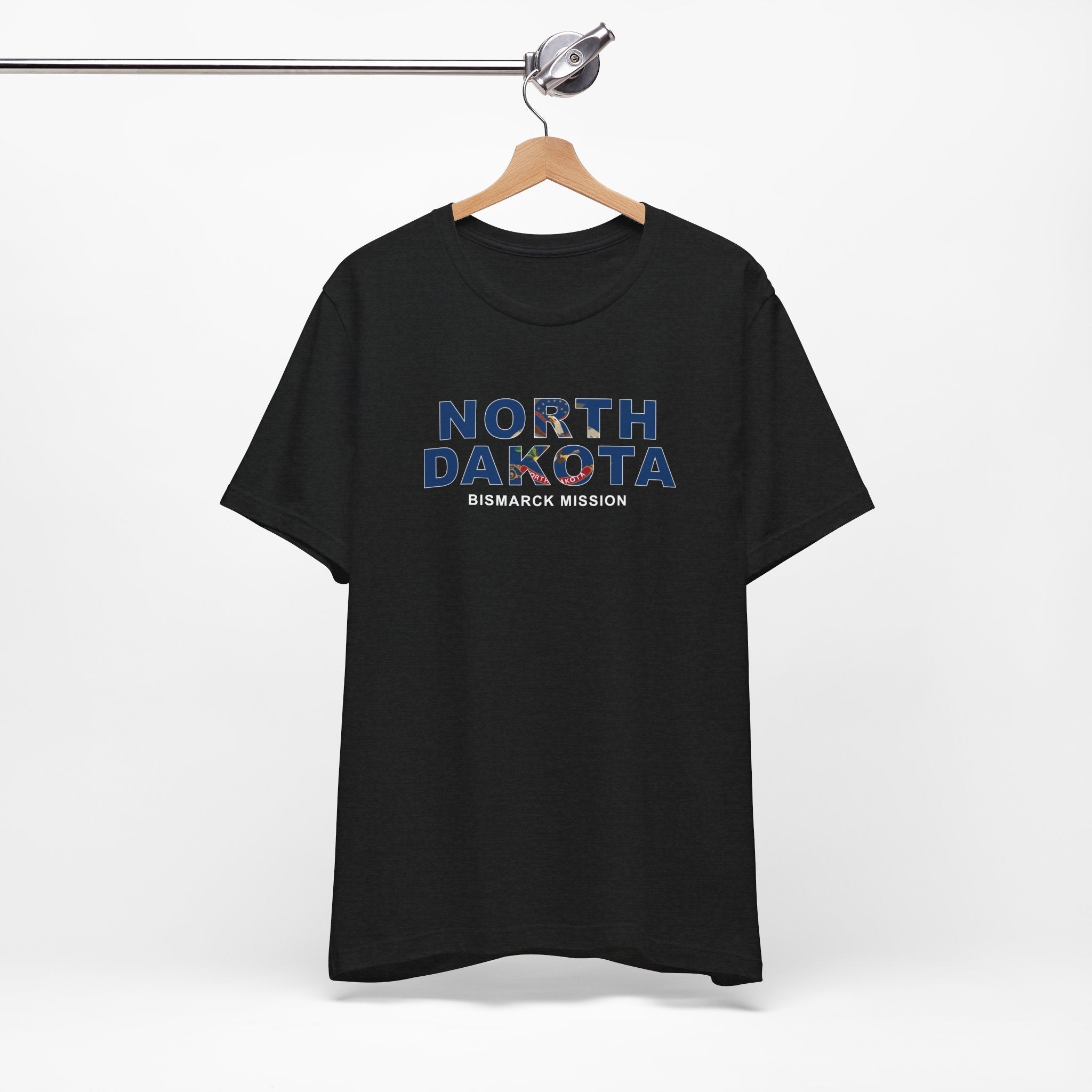North Dakota Bismarck Mission Flag Title T-shirt - Latter-Day Saint LDS Missionary Gift - Book of Mormon