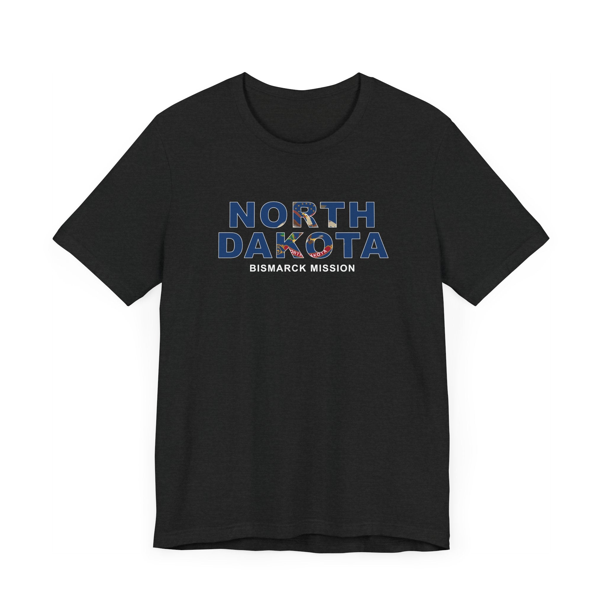 North Dakota Bismarck Mission Flag Title T-shirt - Latter-Day Saint LDS Missionary Gift - Book of Mormon