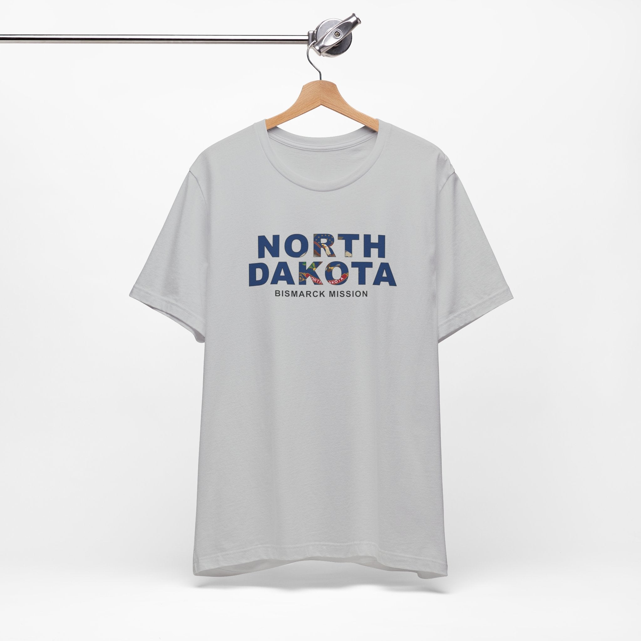 North Dakota Bismarck Mission Flag Title T-shirt - Latter-Day Saint LDS Missionary Gift - Book of Mormon