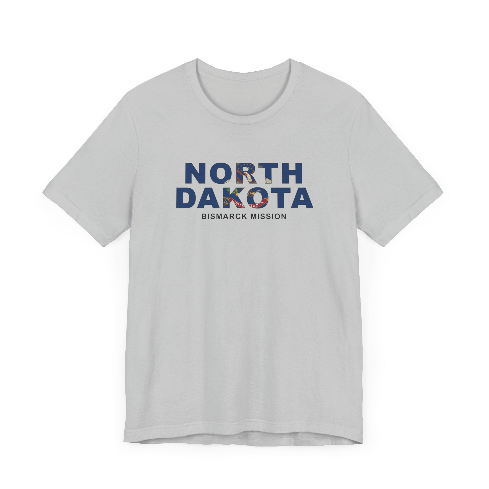 North Dakota Bismarck Mission Flag Title T-shirt - Latter-Day Saint LDS Missionary Gift - Book of Mormon