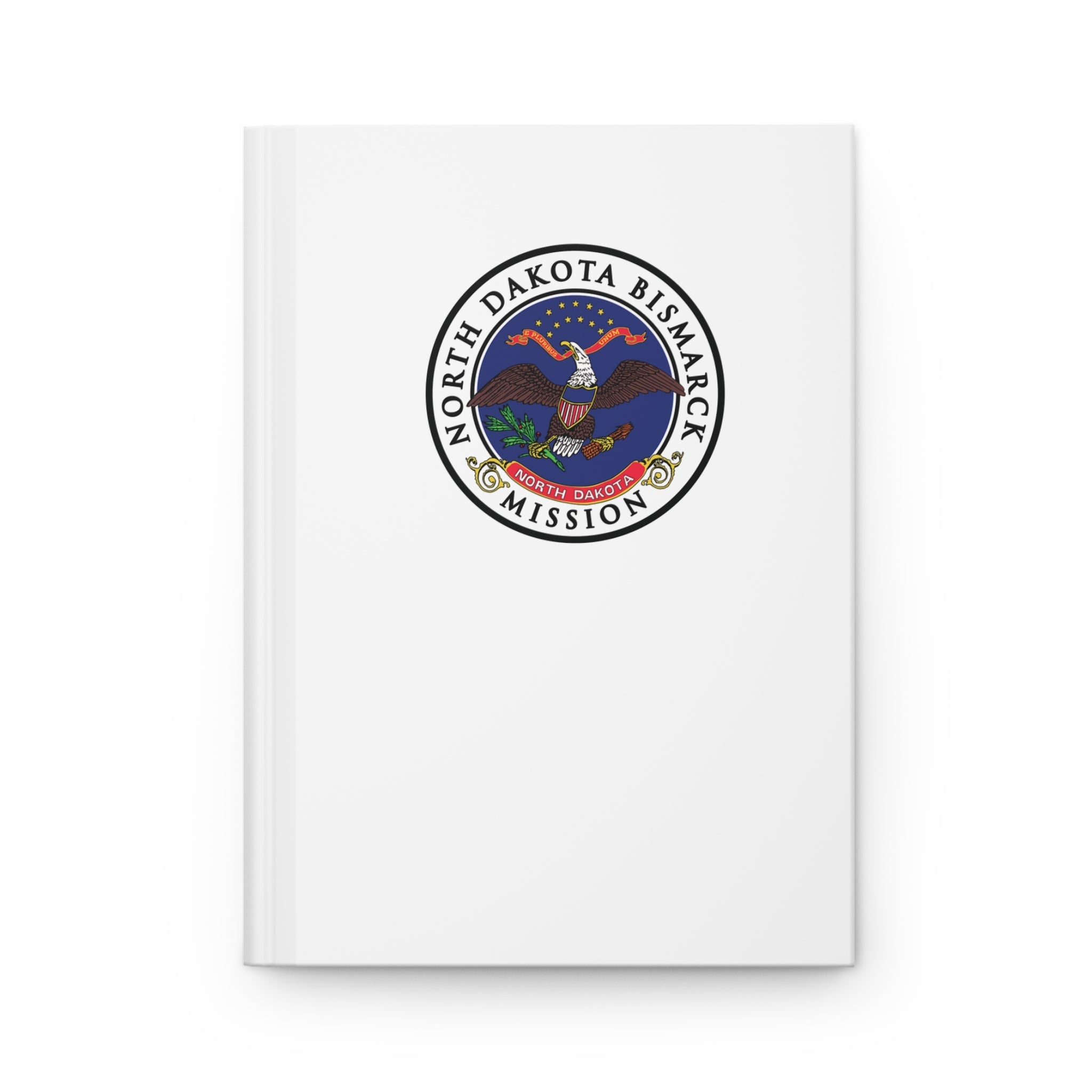 North Dakota Bismarck Mission Logo Design White Hardcover Journal Matte - Latter-Day Saint LDS Missionary Gift - Book of Mormon