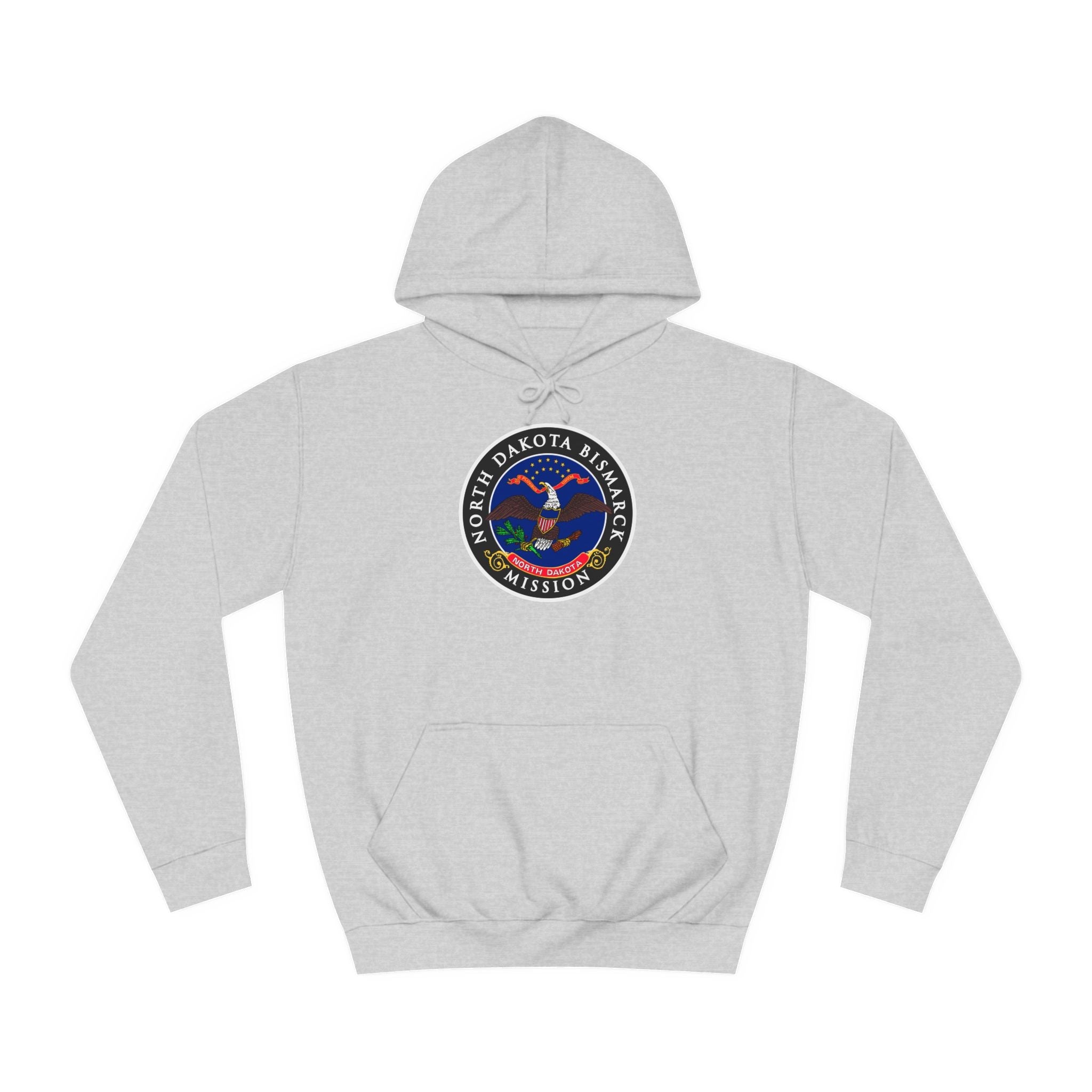 North Dakota Bismarck Mission State Flag Logo (Black Border) College Hoodie - Mission Wishlist - LDS Missionary Gift Store