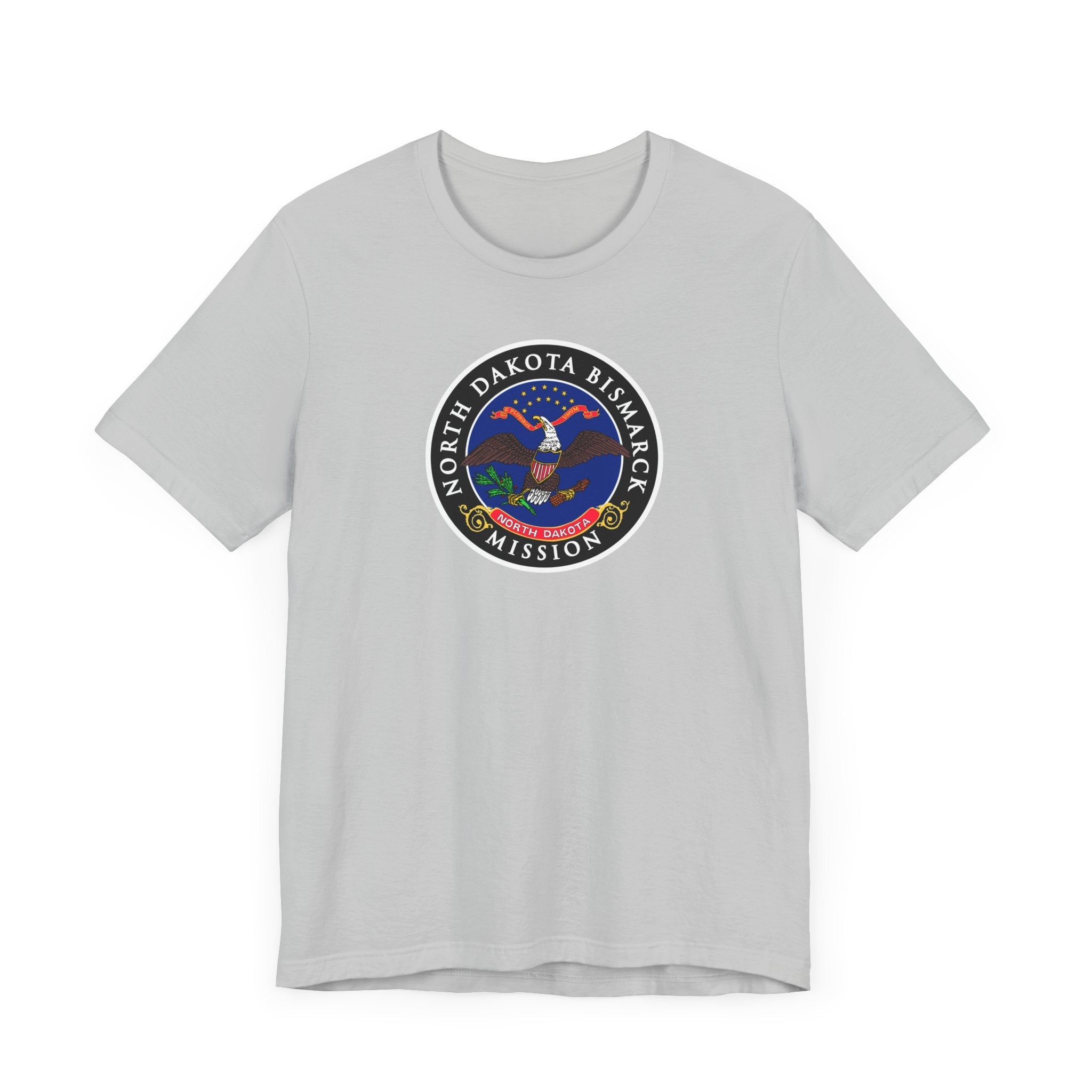 North Dakota Bismarck Mission State Flag Logo (Black Border) T-shirt - Mission Wishlist - LDS Missionary Gift Store