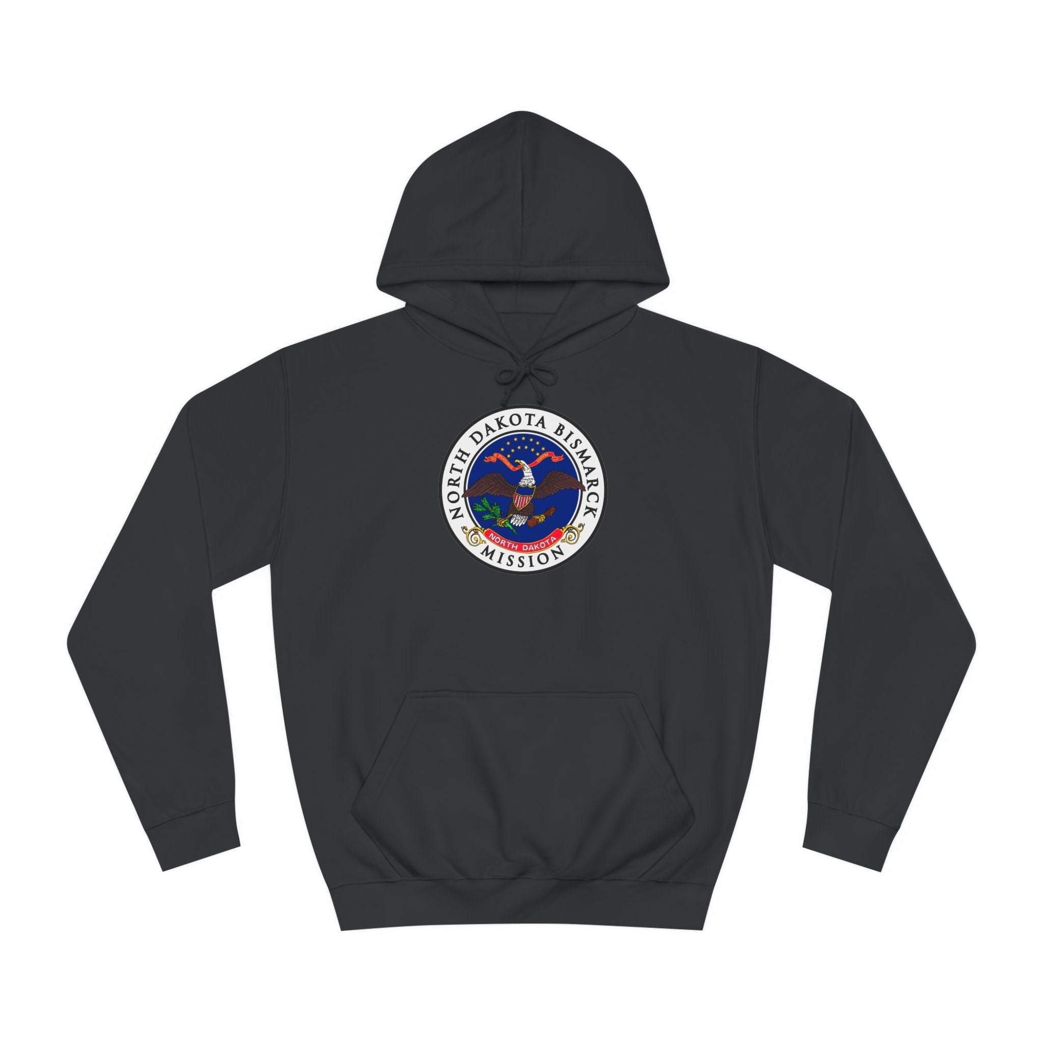 North Dakota Bismarck Mission State Flag Logo (White Border) College Hoodie - Mission Wishlist - LDS Missionary Gift Store