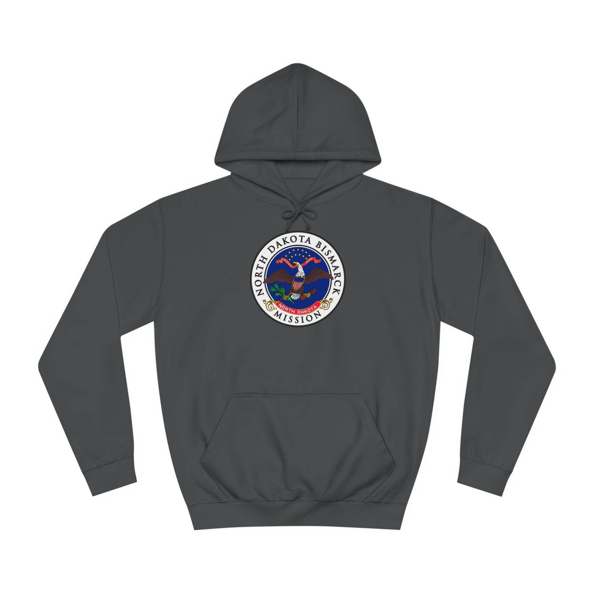North Dakota Bismarck Mission State Flag Logo (White Border) College Hoodie - Mission Wishlist - LDS Missionary Gift Store
