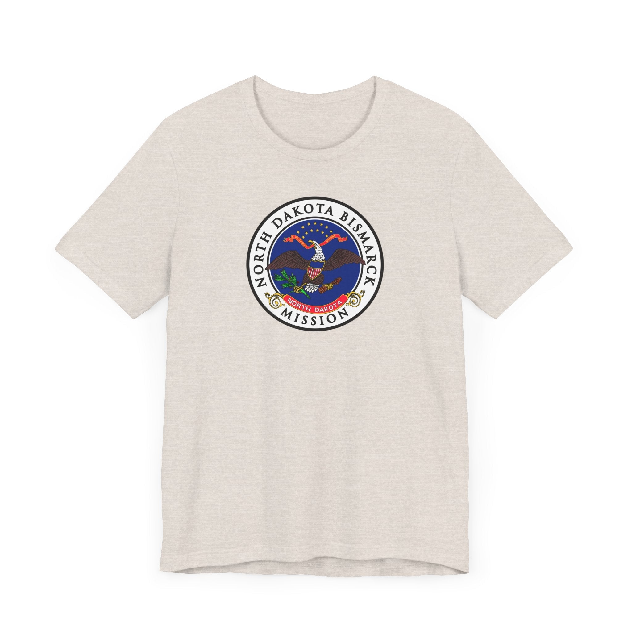 North Dakota Bismarck Mission State Flag Logo (White Border) T-shirt - Mission Wishlist - LDS Missionary Gift Store