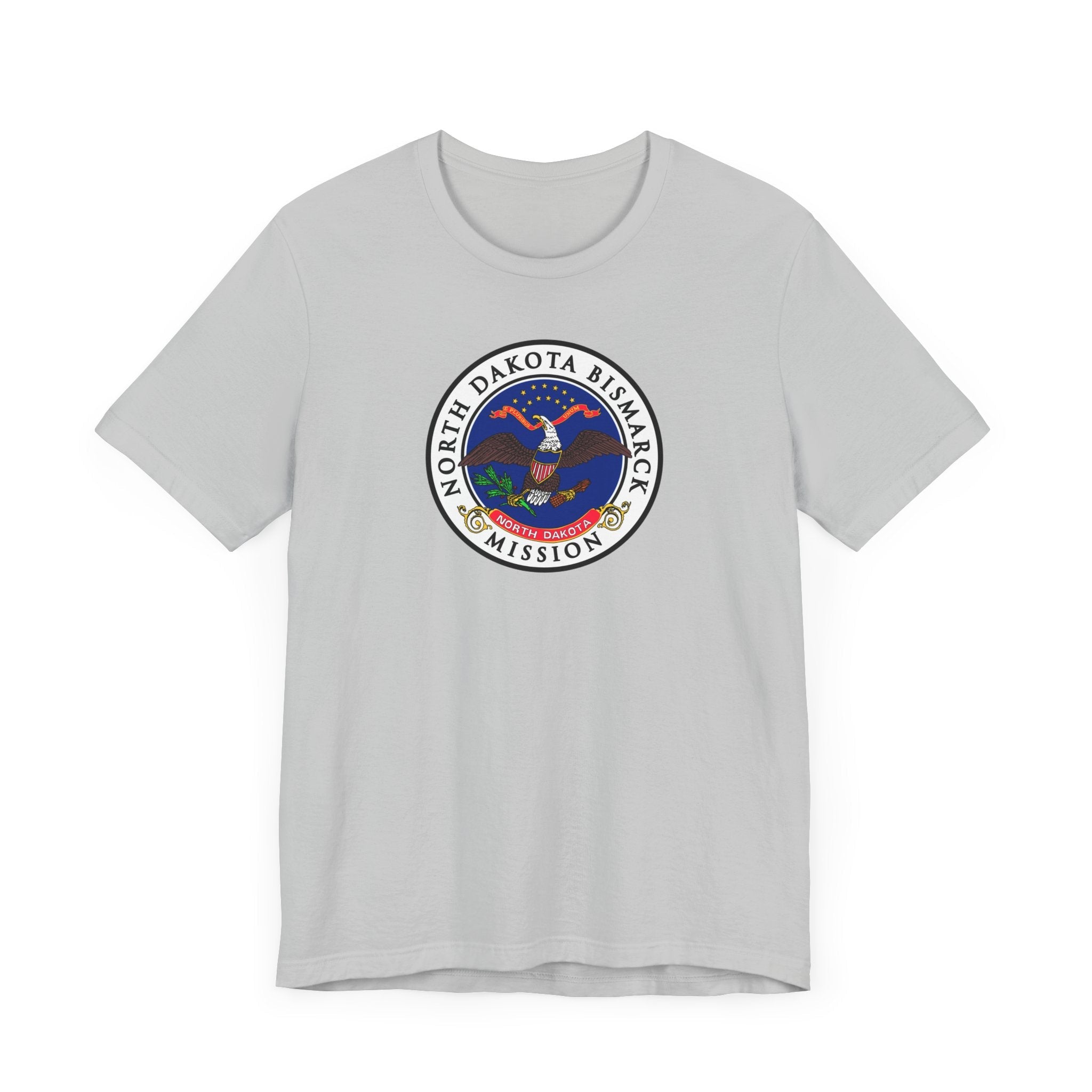 North Dakota Bismarck Mission State Flag Logo (White Border) T-shirt - Mission Wishlist - LDS Missionary Gift Store