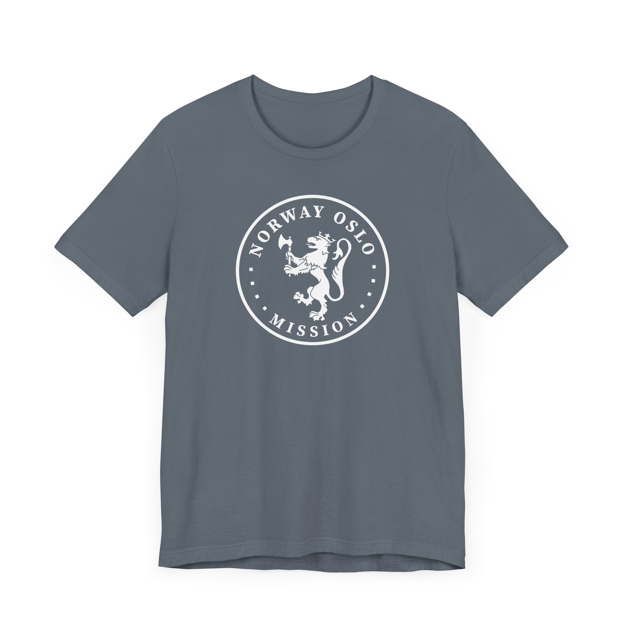 Norway Oslo Mission Circular Monochrome Logo T-Shirt - Mission Wishlist - LDS Missionary Gift Store