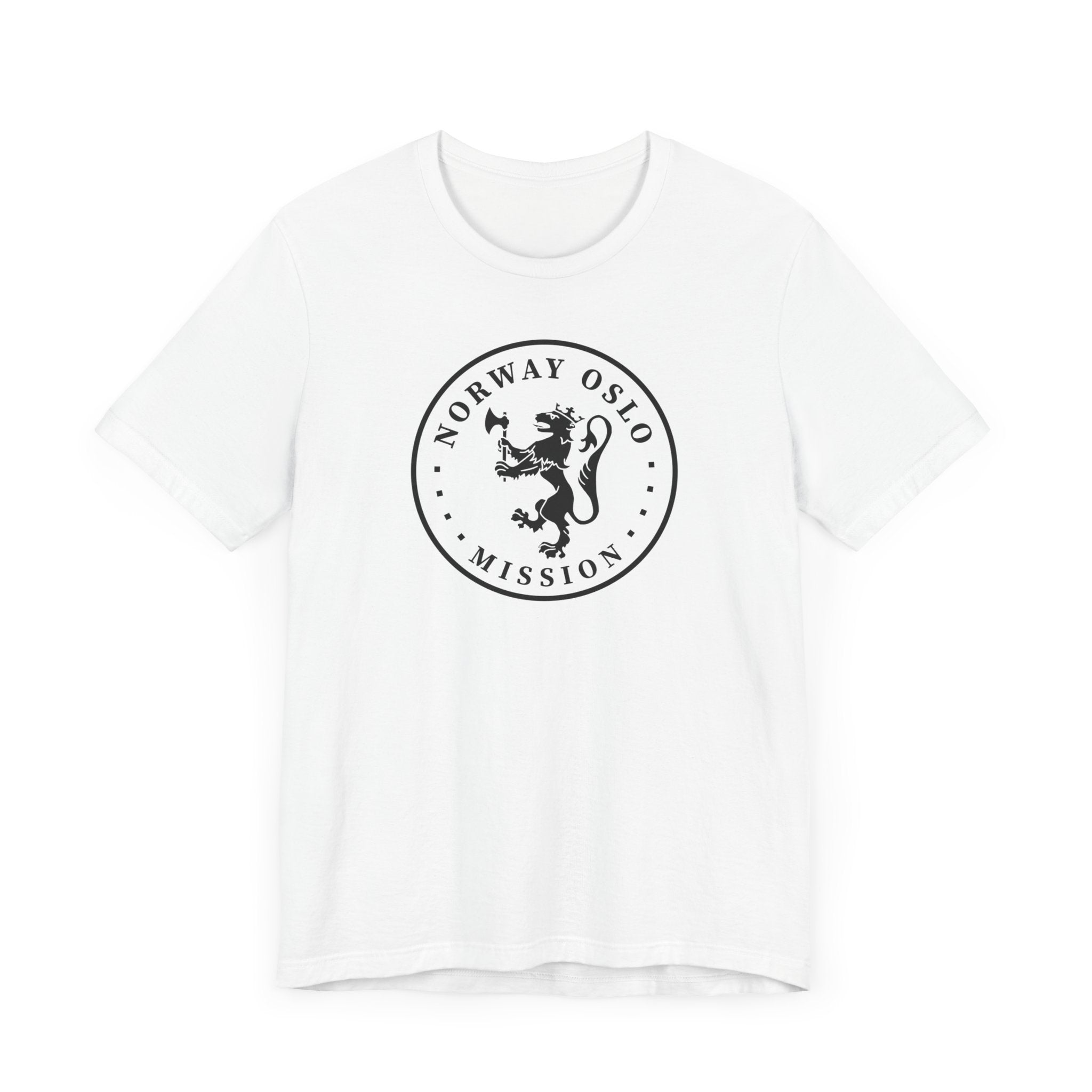 Norway Oslo Mission Circular Monochrome Logo T-Shirt - Mission Wishlist - LDS Missionary Gift Store
