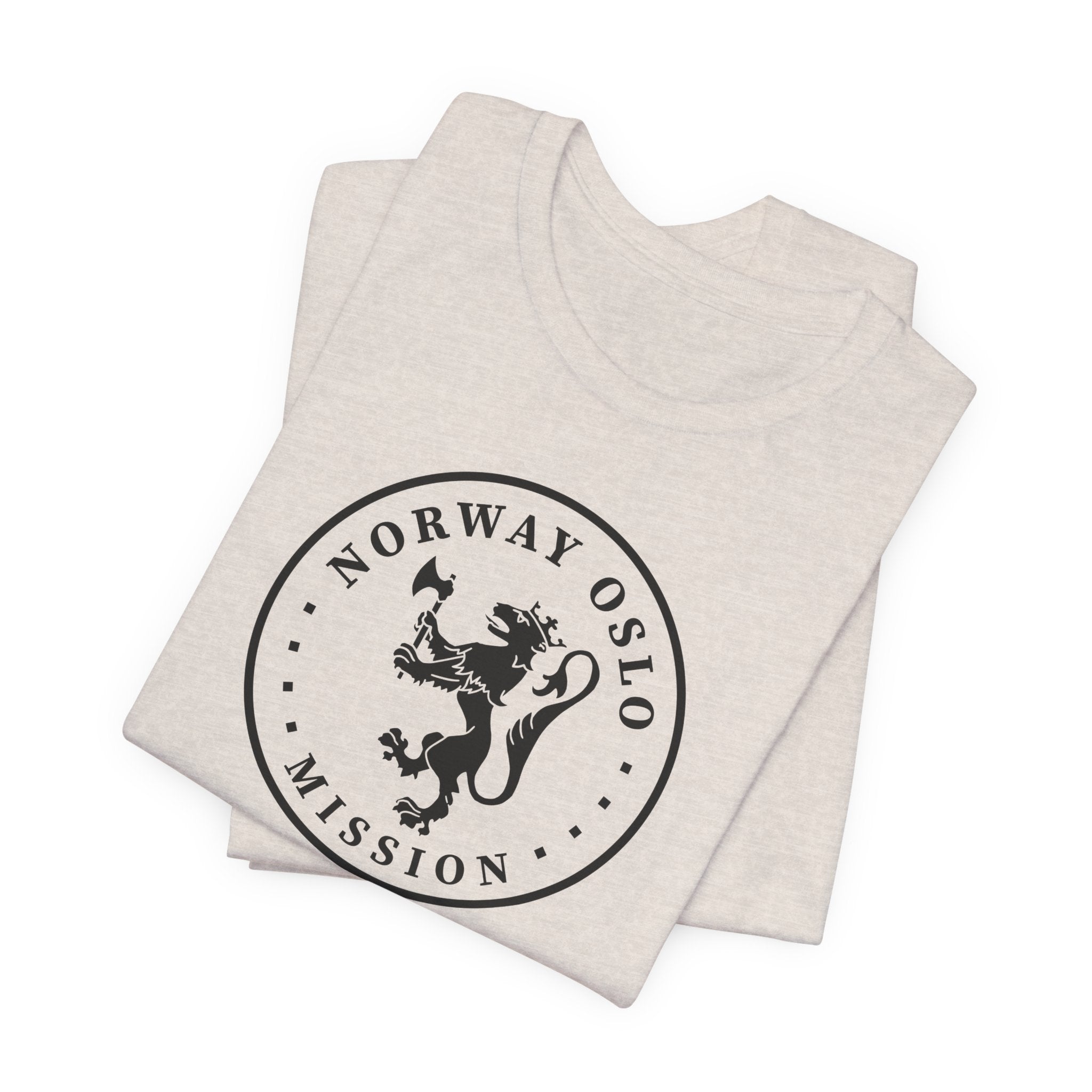 Norway Oslo Mission Circular Monochrome Logo T-Shirt - Mission Wishlist - LDS Missionary Gift Store