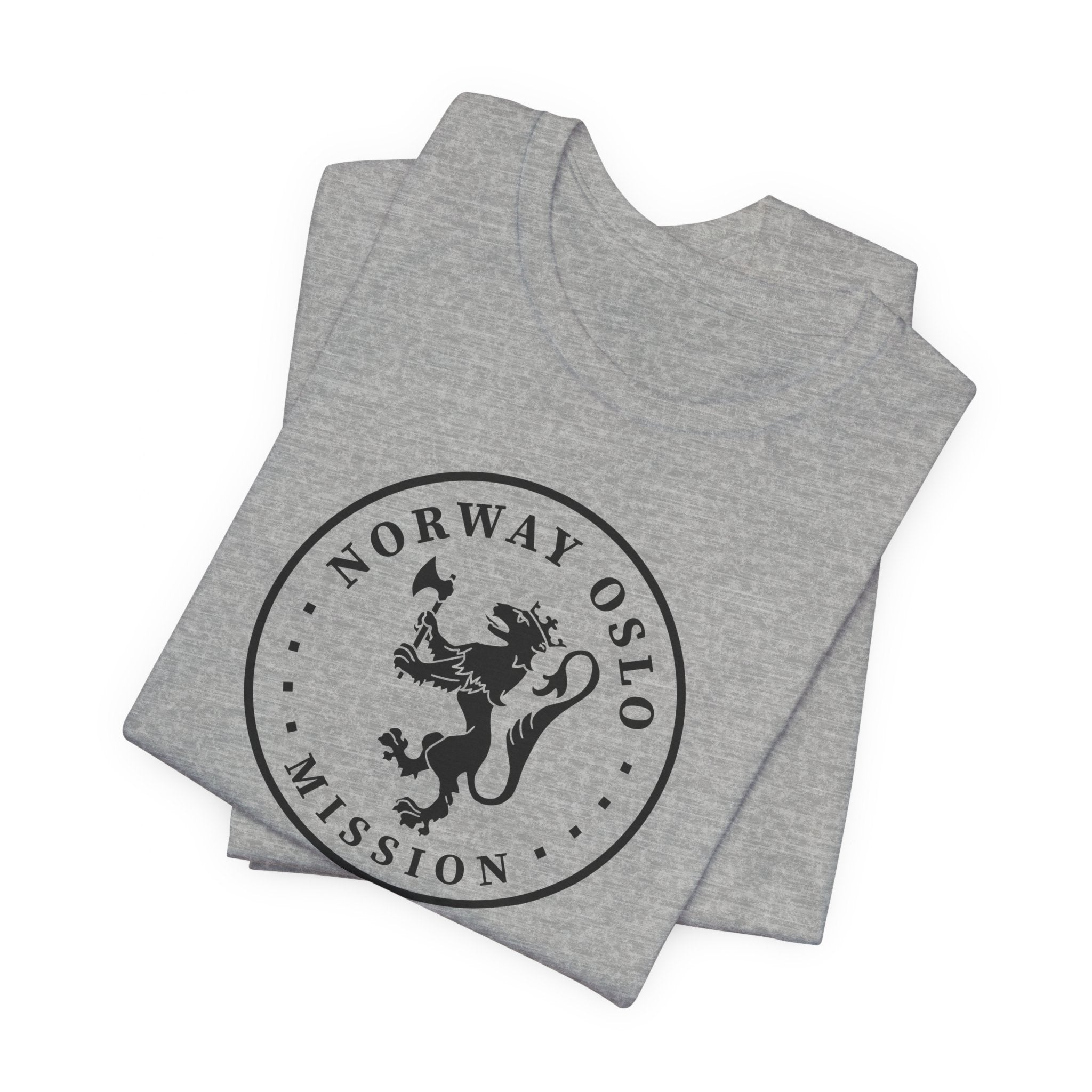 Norway Oslo Mission Circular Monochrome Logo T-Shirt - Mission Wishlist - LDS Missionary Gift Store