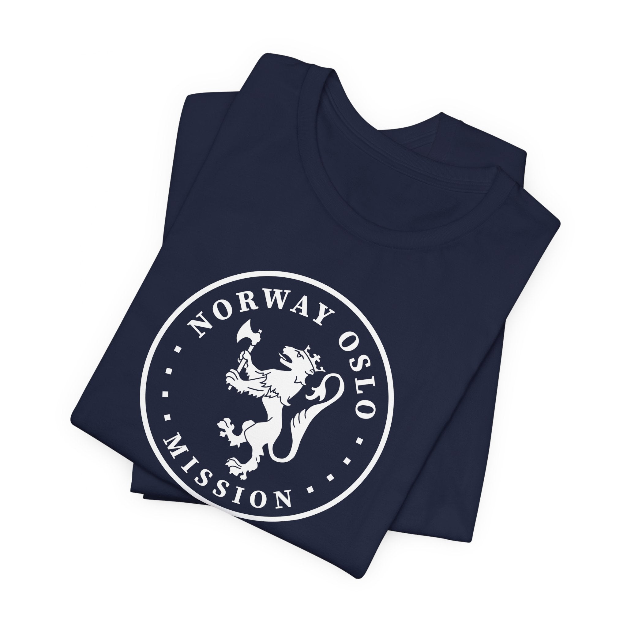 Norway Oslo Mission Circular Monochrome Logo T-Shirt - Mission Wishlist - LDS Missionary Gift Store