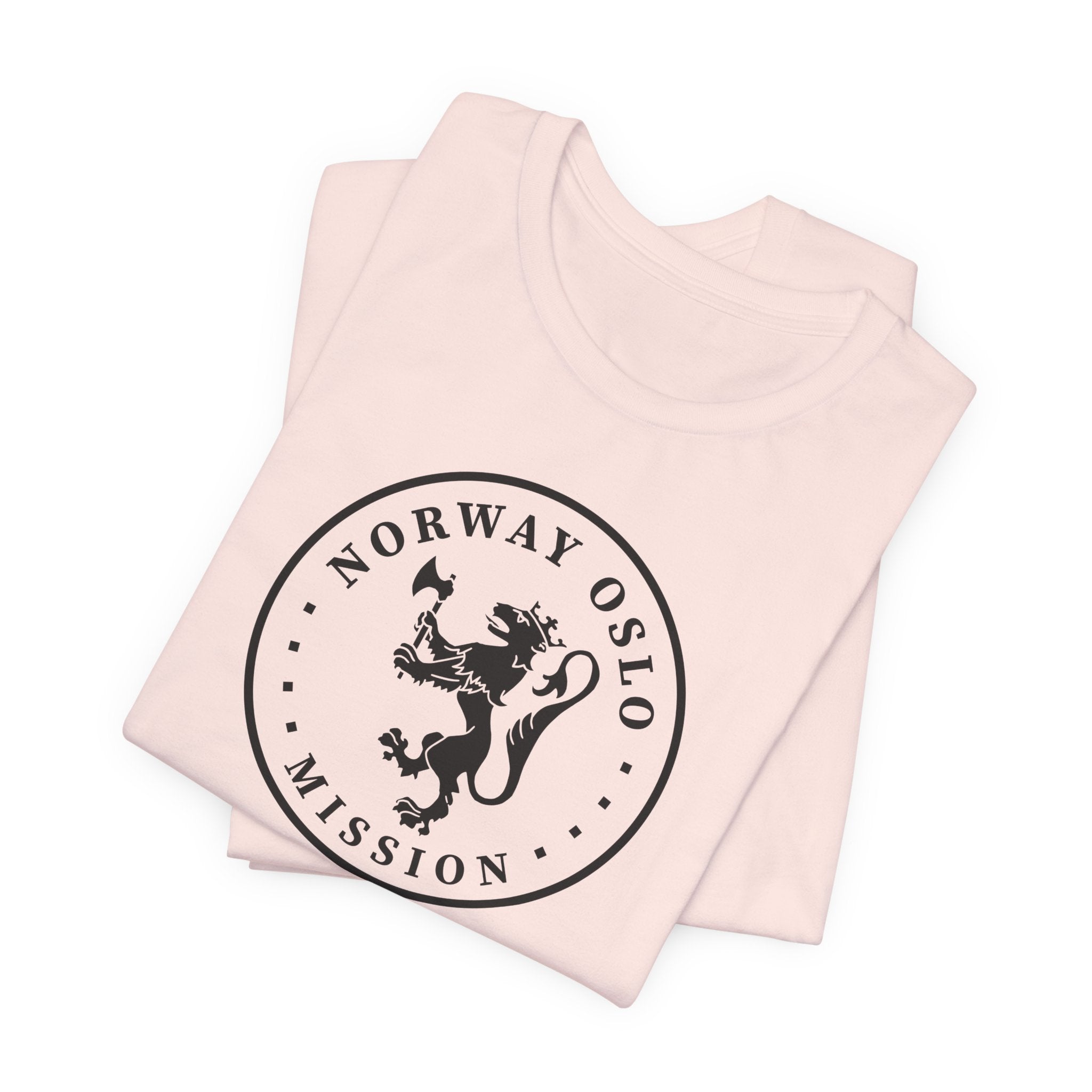 Norway Oslo Mission Circular Monochrome Logo T-Shirt - Mission Wishlist - LDS Missionary Gift Store