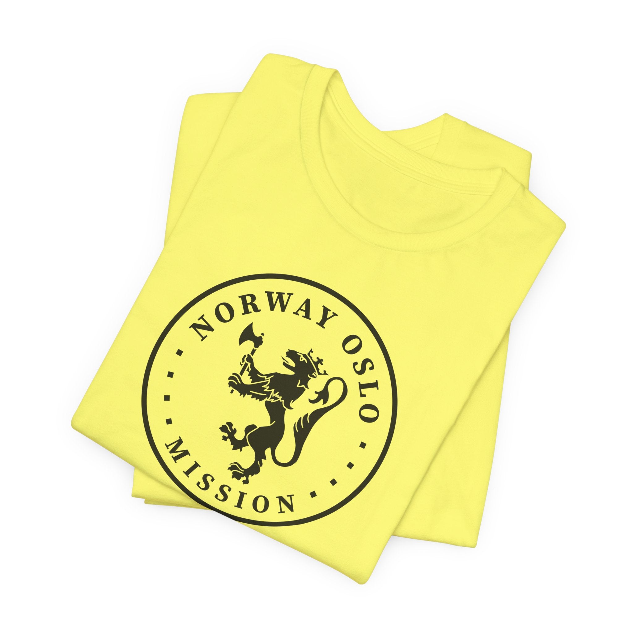 Norway Oslo Mission Circular Monochrome Logo T-Shirt - Mission Wishlist - LDS Missionary Gift Store