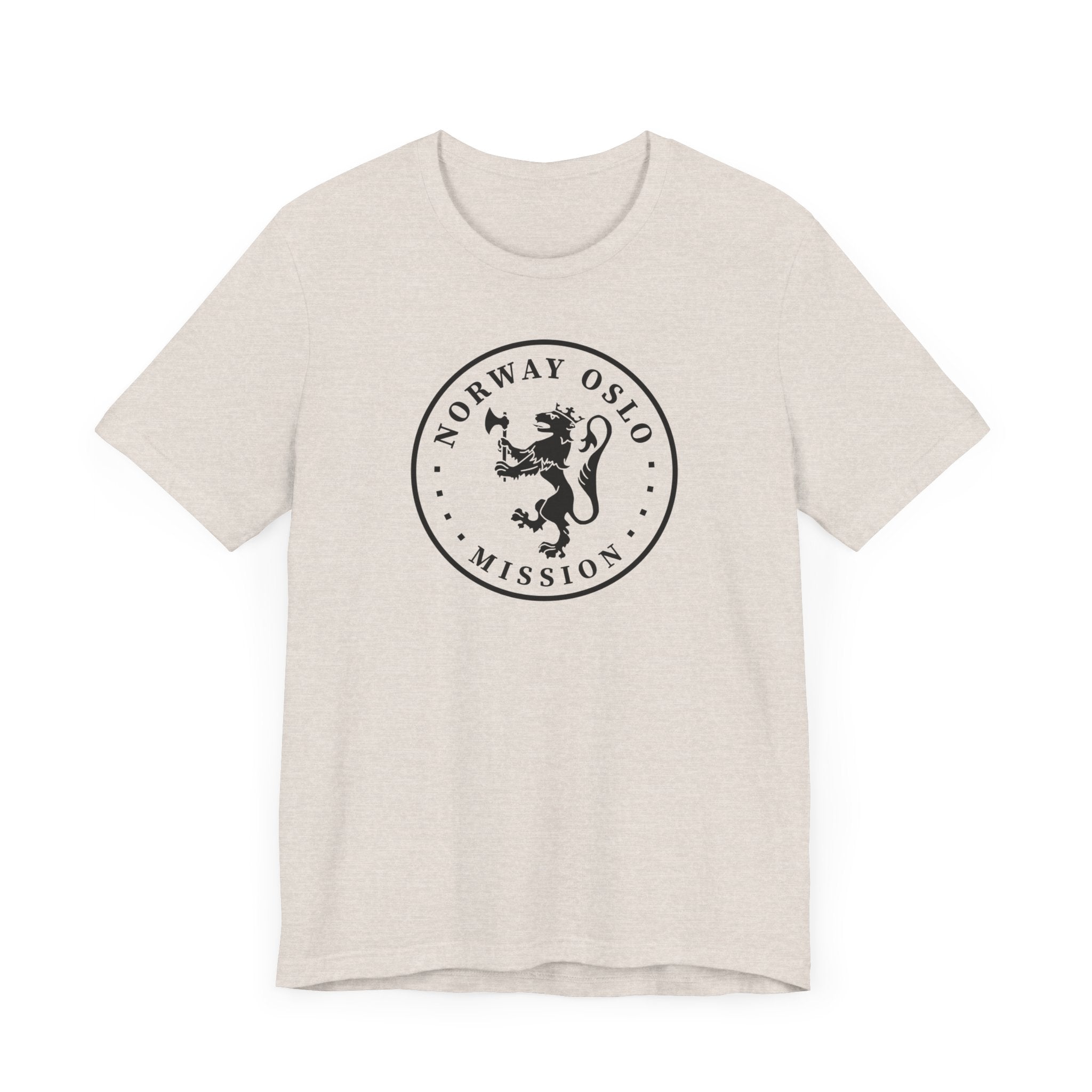 Norway Oslo Mission Circular Monochrome Logo T-Shirt - Mission Wishlist - LDS Missionary Gift Store