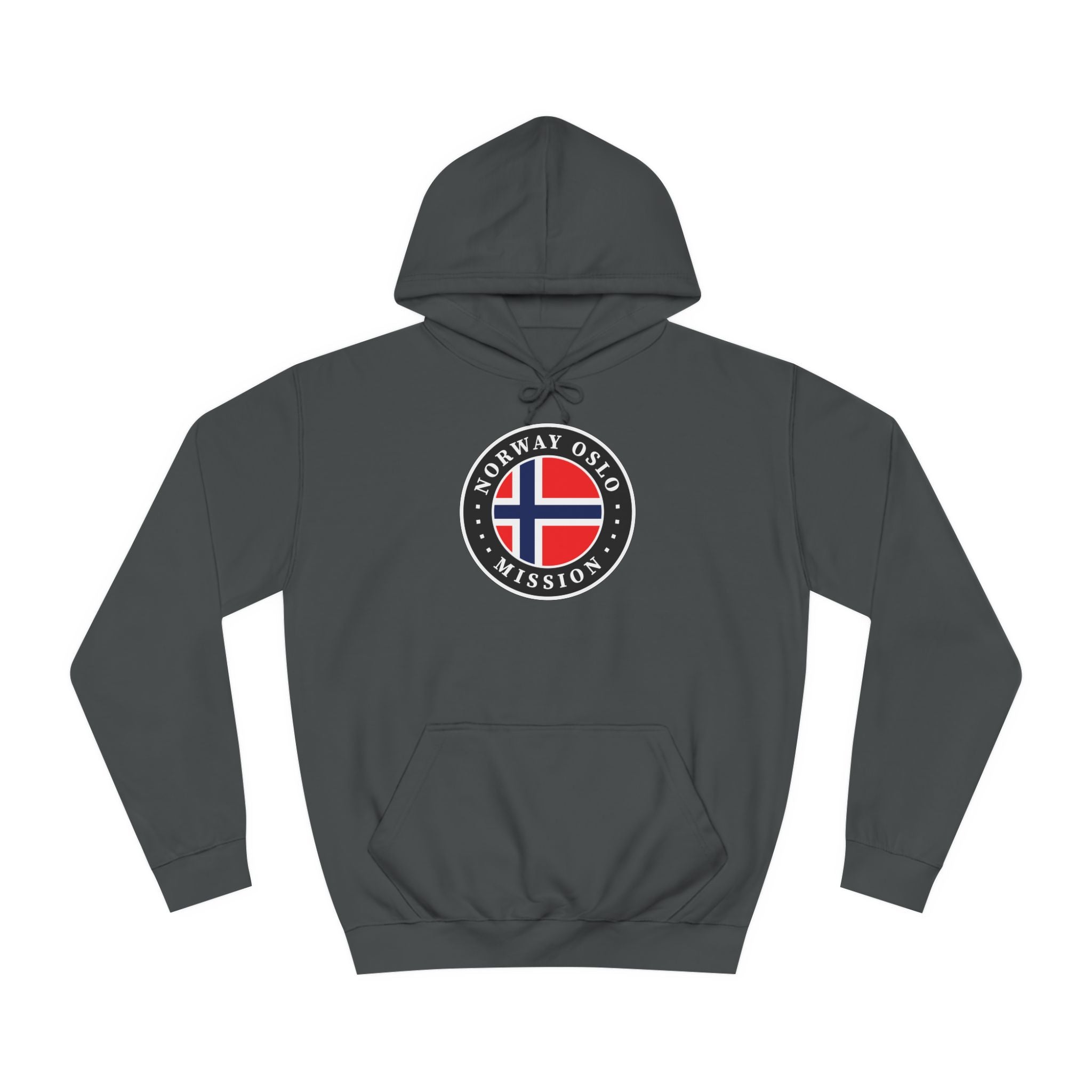 Norway Oslo Mission Flag Logo (Black Border) College Hoodie - Mission Wishlist - LDS Missionary Gift Store