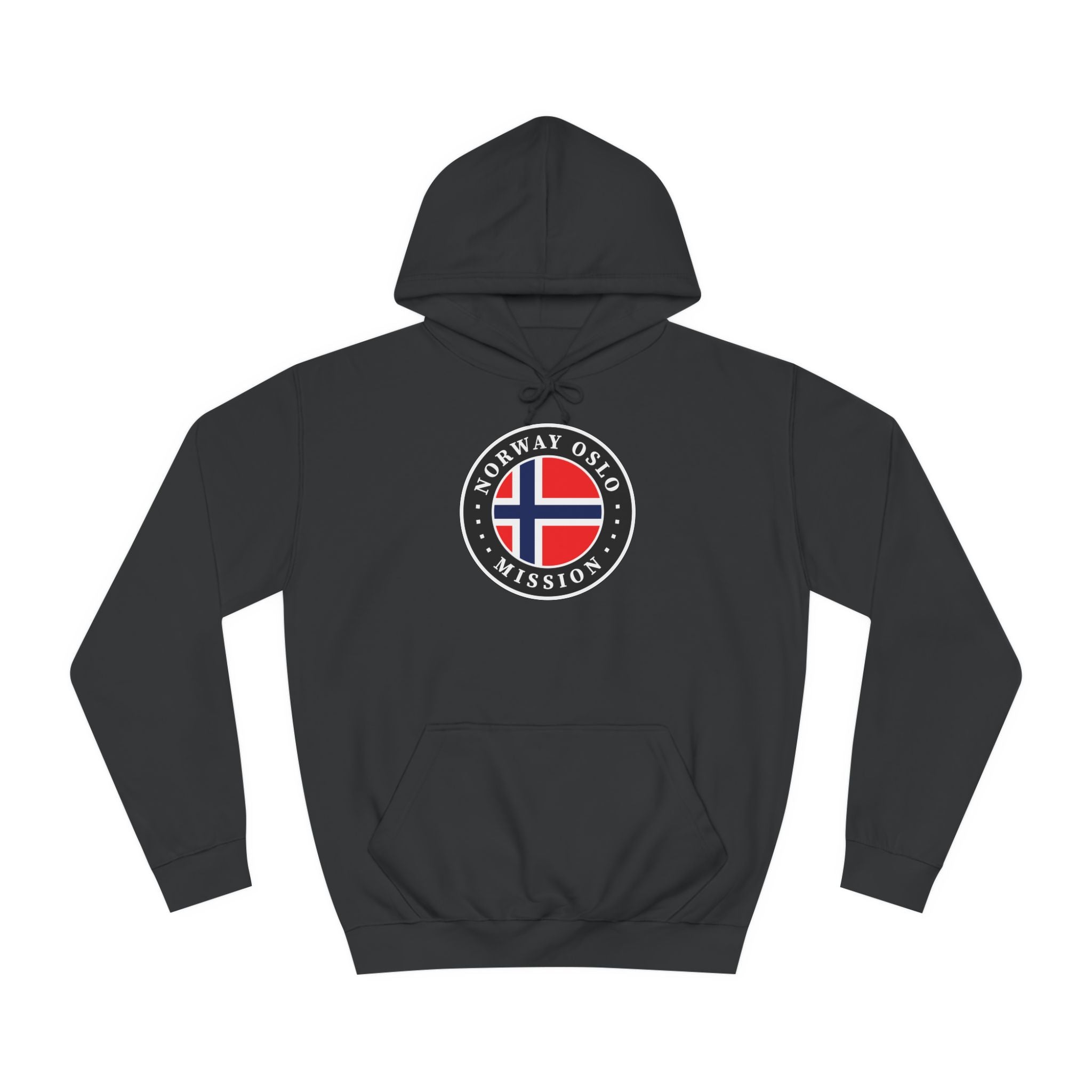 Norway Oslo Mission Flag Logo (Black Border) College Hoodie - Mission Wishlist - LDS Missionary Gift Store
