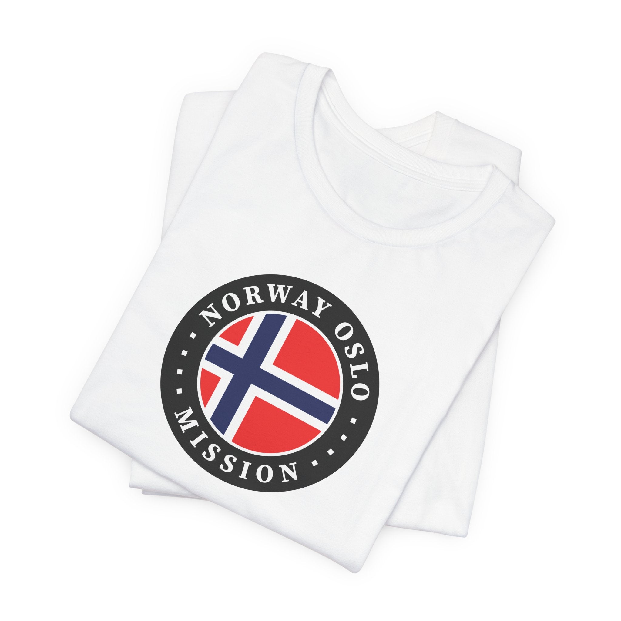 Norway Oslo Mission Flag Logo (Black Border) T-shirt - Mission Wishlist - LDS Missionary Gift Store