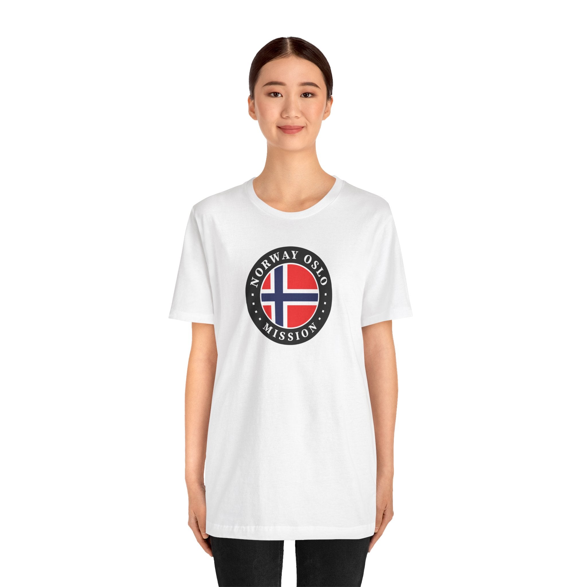 Norway Oslo Mission Flag Logo (Black Border) T-shirt - Mission Wishlist - LDS Missionary Gift Store