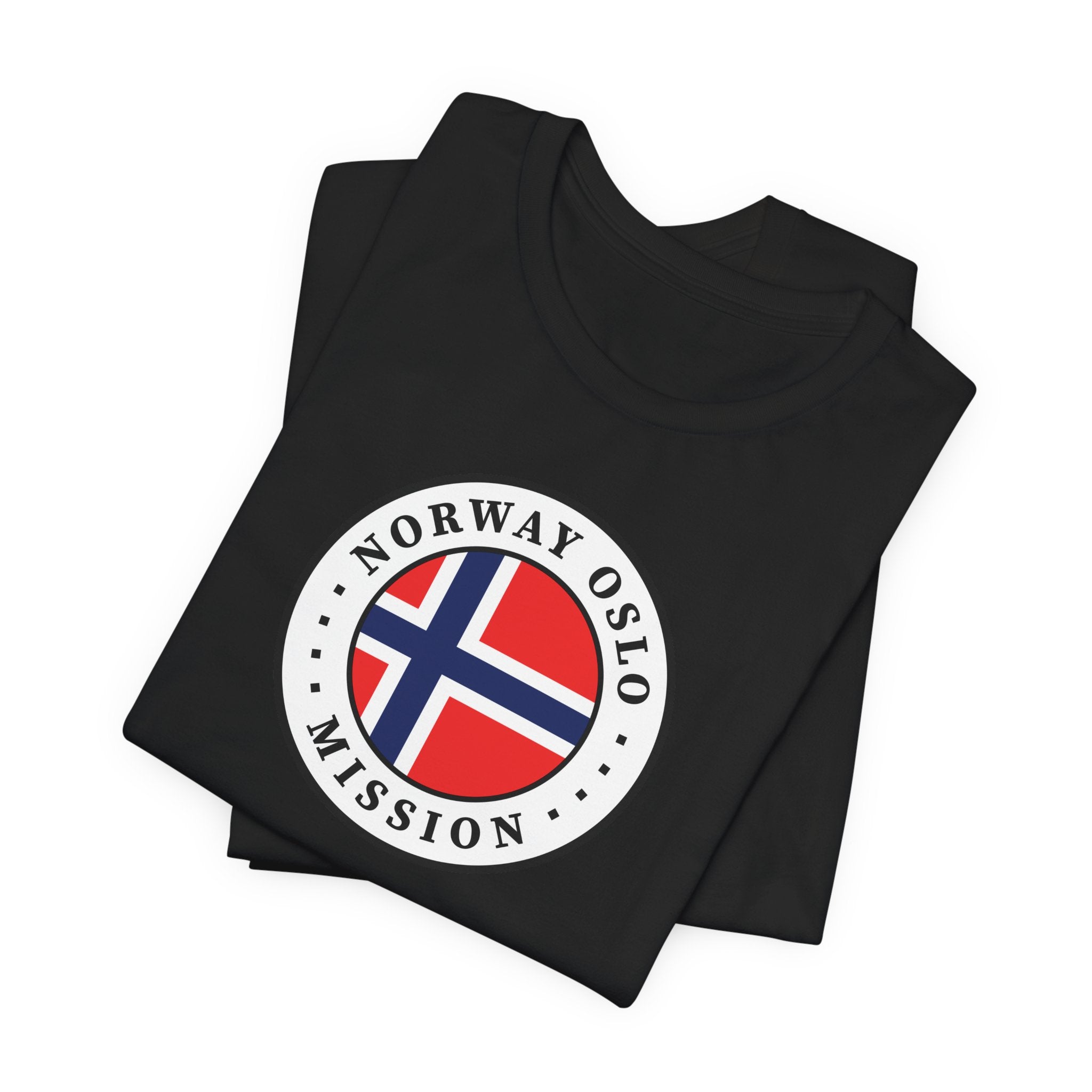 Norway Oslo Mission Flag Logo (White Border) T-shirt - Mission Wishlist - LDS Missionary Gift Store
