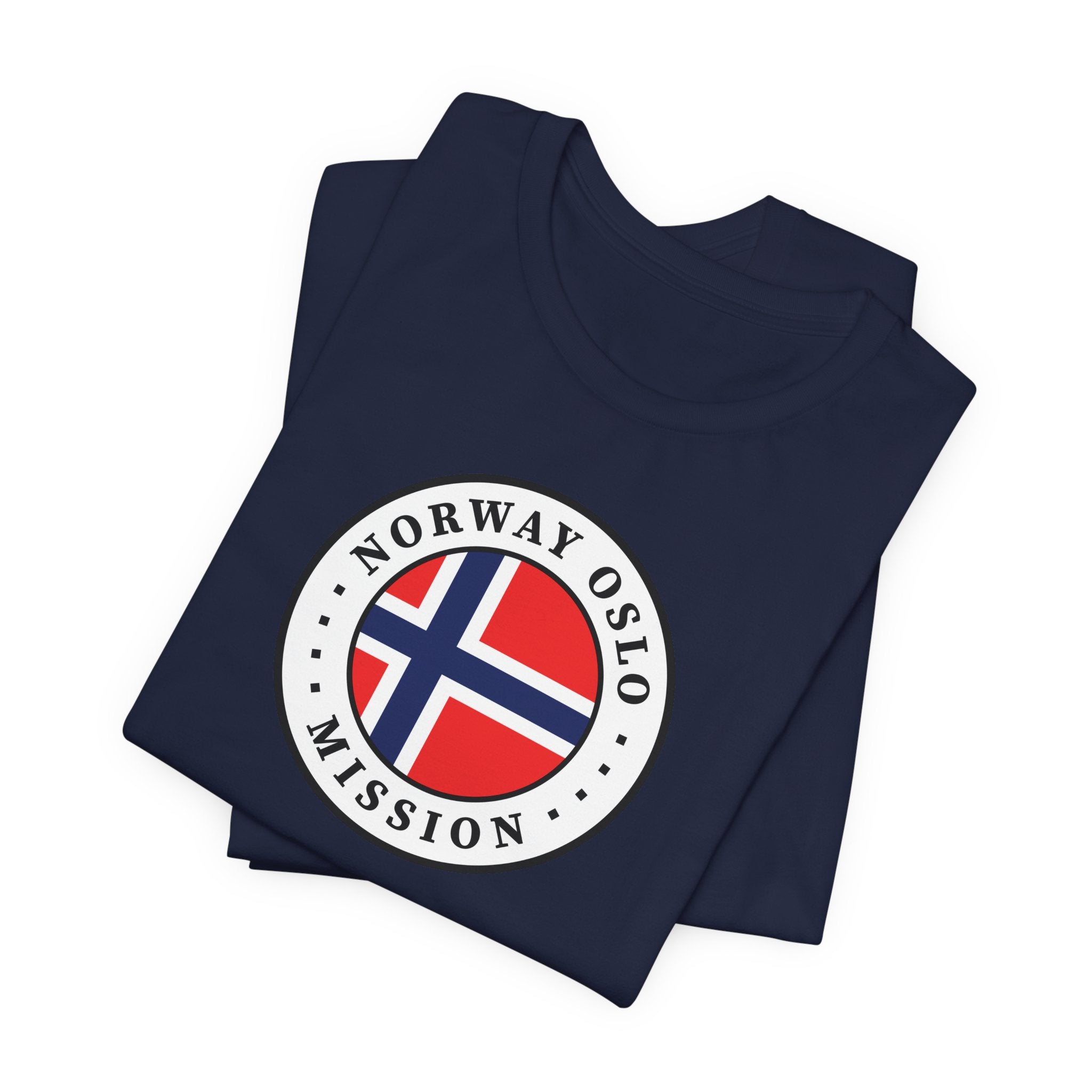 Norway Oslo Mission Flag Logo (White Border) T-shirt - Mission Wishlist - LDS Missionary Gift Store