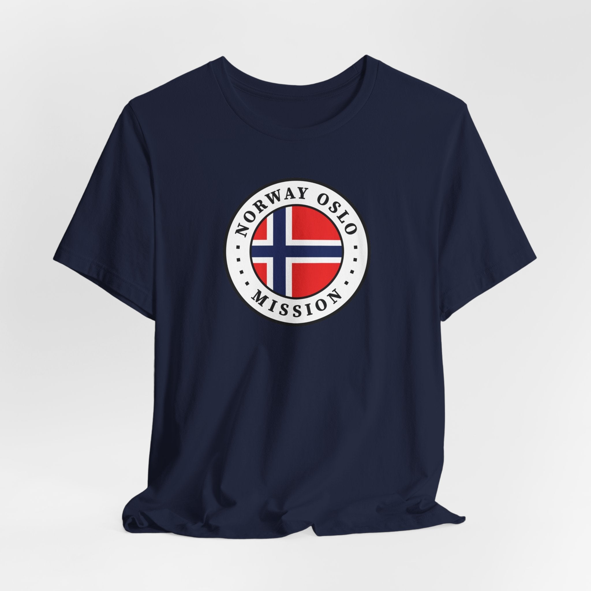 Norway Oslo Mission Flag Logo (White Border) T-shirt - Mission Wishlist - LDS Missionary Gift Store