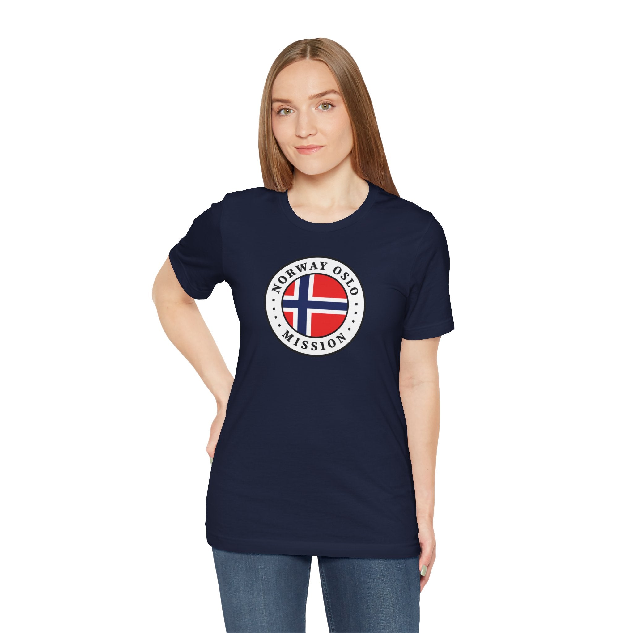 Norway Oslo Mission Flag Logo (White Border) T-shirt - Mission Wishlist - LDS Missionary Gift Store