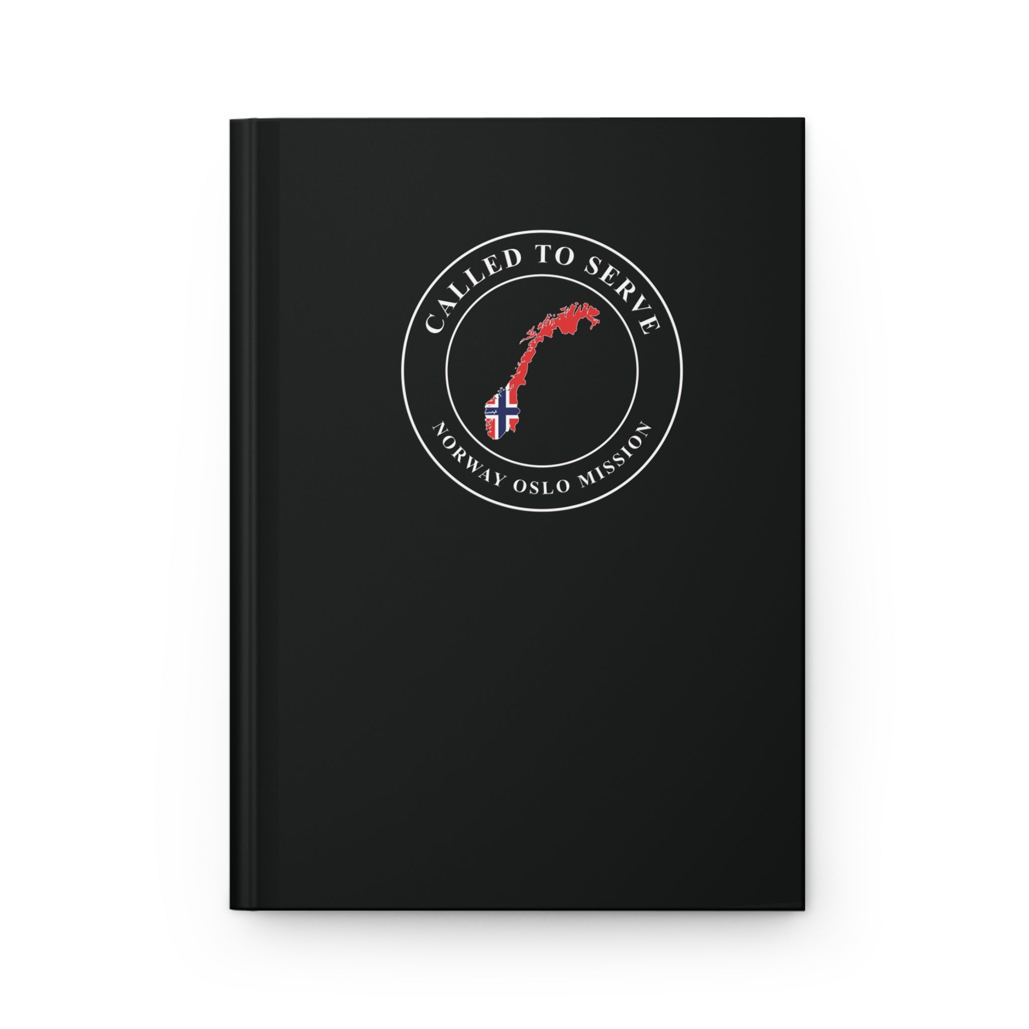 Norway Oslo Mission Flag Map Called to Serve Black Hardcover Journal Matte - Latter-Day Saint LDS Missionary Gift - Book of Mormon