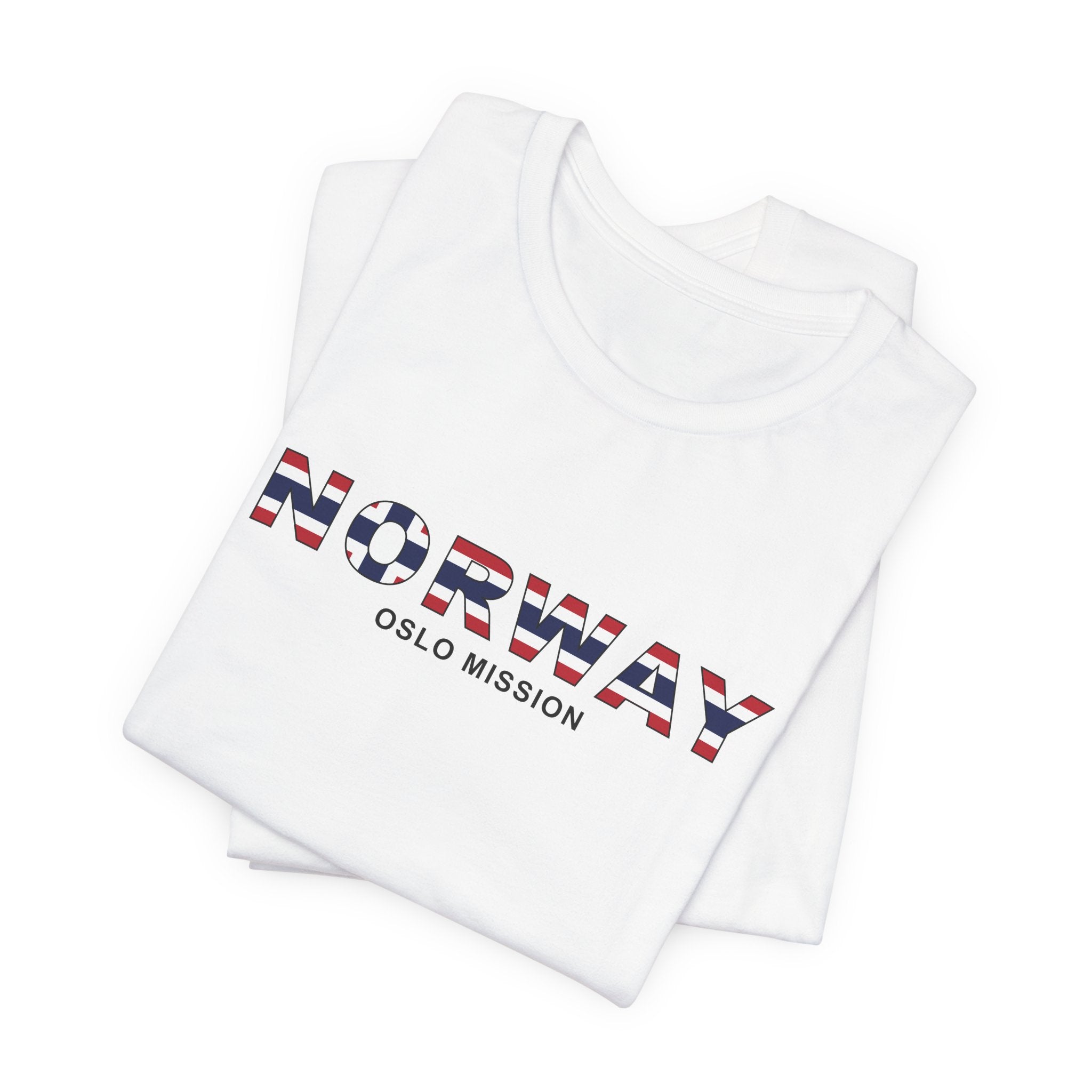 Norway Oslo Mission Flag Title T-shirt - Mission Wishlist - LDS Missionary Gift Store