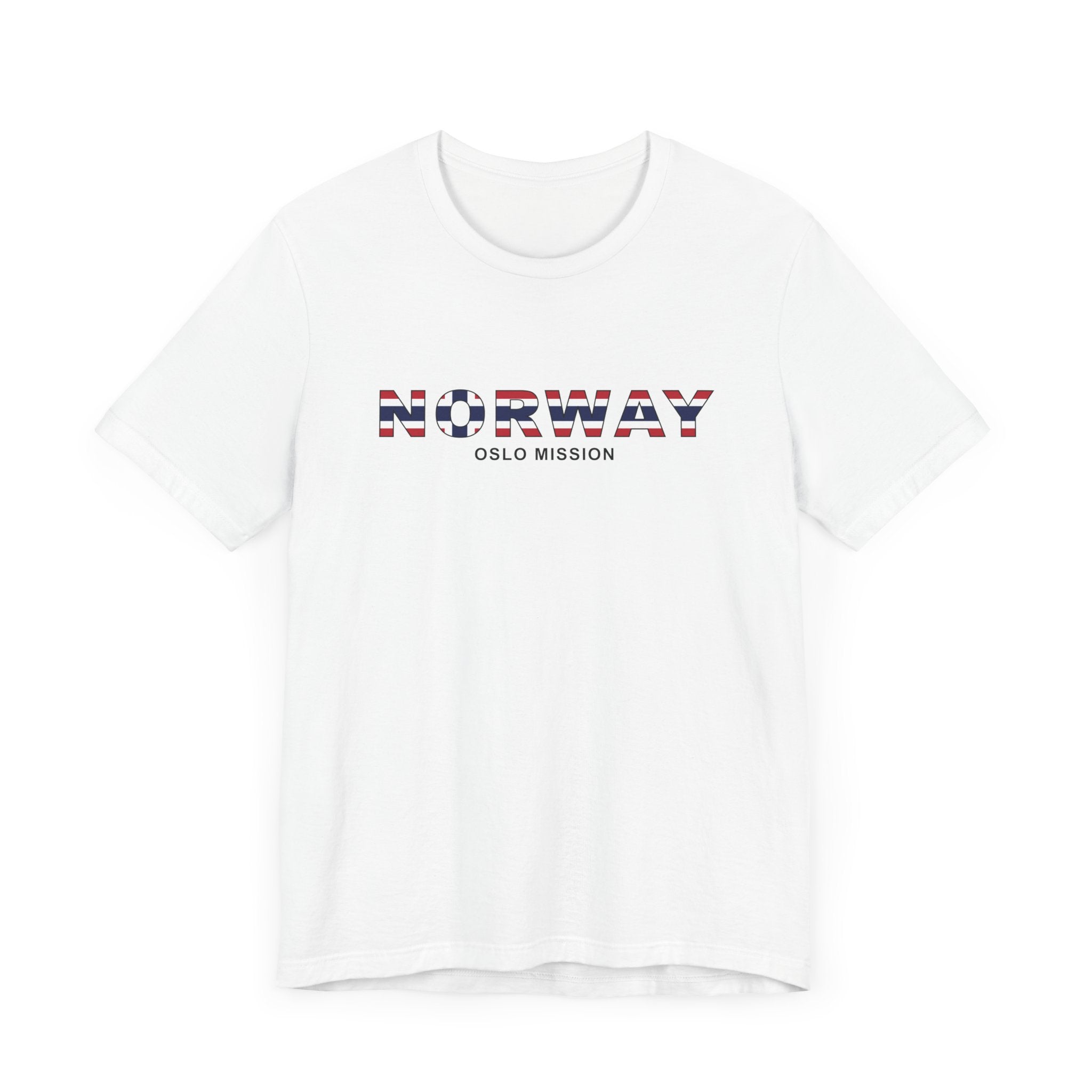 Norway Oslo Mission Flag Title T-shirt - Mission Wishlist - LDS Missionary Gift Store