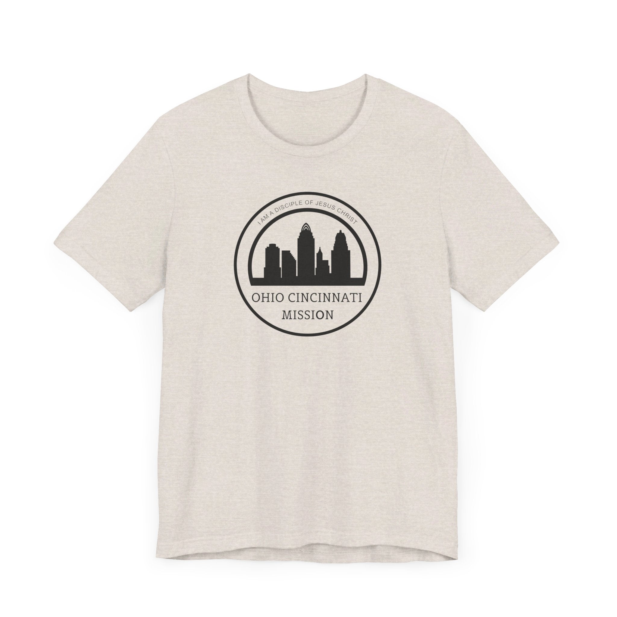 Ohio Cincinnati Mission Circular Monochrome Logo T-Shirt - Mission Wishlist - LDS Missionary Gift Store
