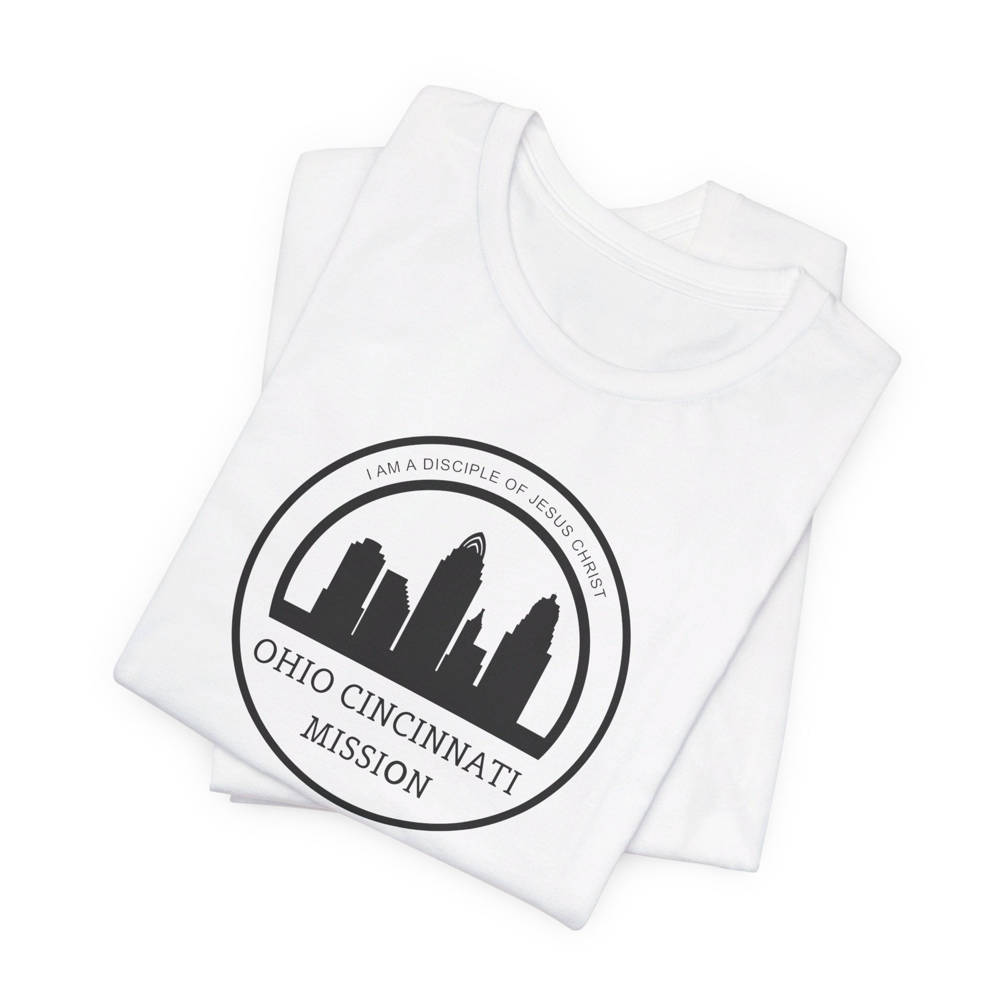 Ohio Cincinnati Mission Circular Monochrome Logo T-Shirt - Mission Wishlist - LDS Missionary Gift Store
