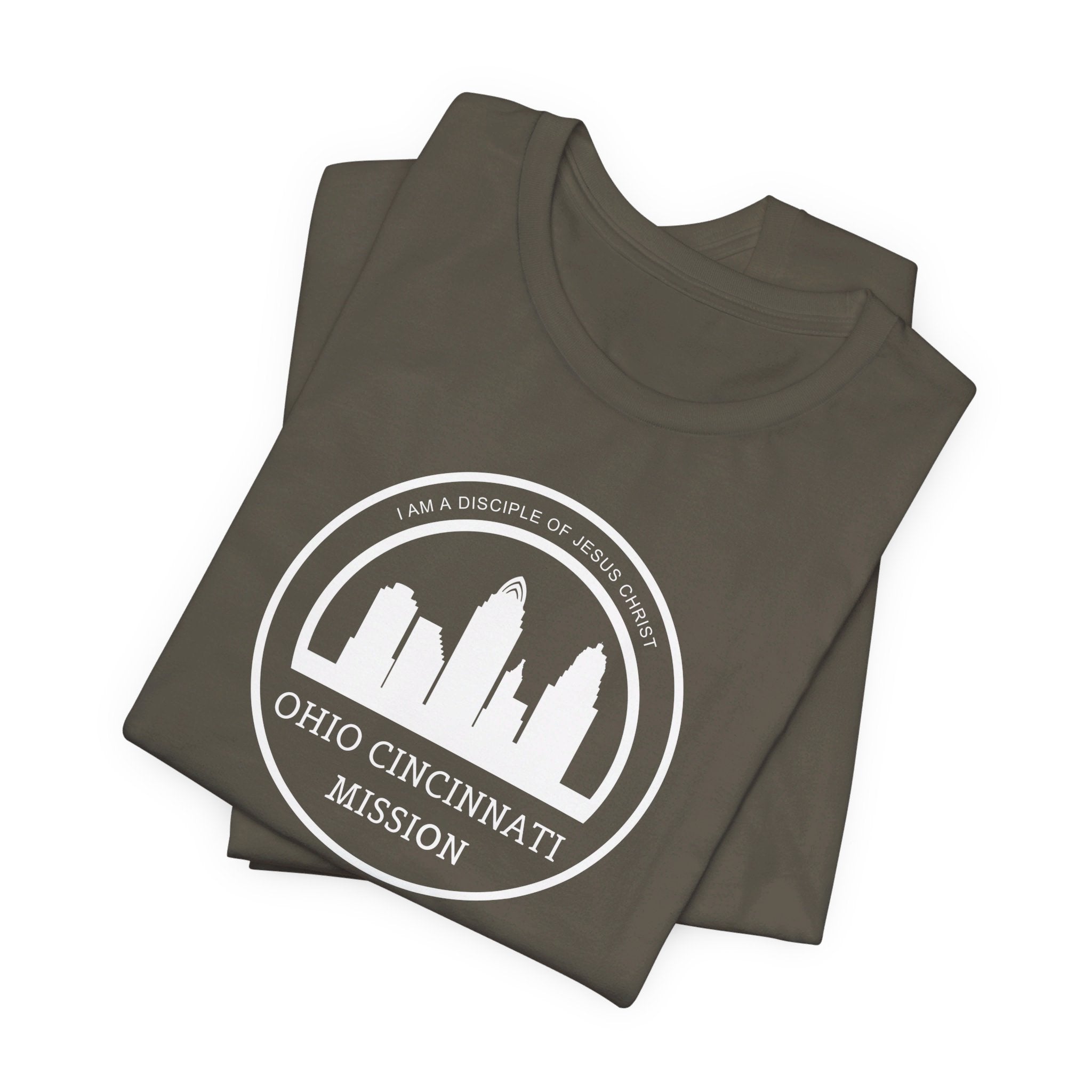 Ohio Cincinnati Mission Circular Monochrome Logo T-Shirt - Mission Wishlist - LDS Missionary Gift Store