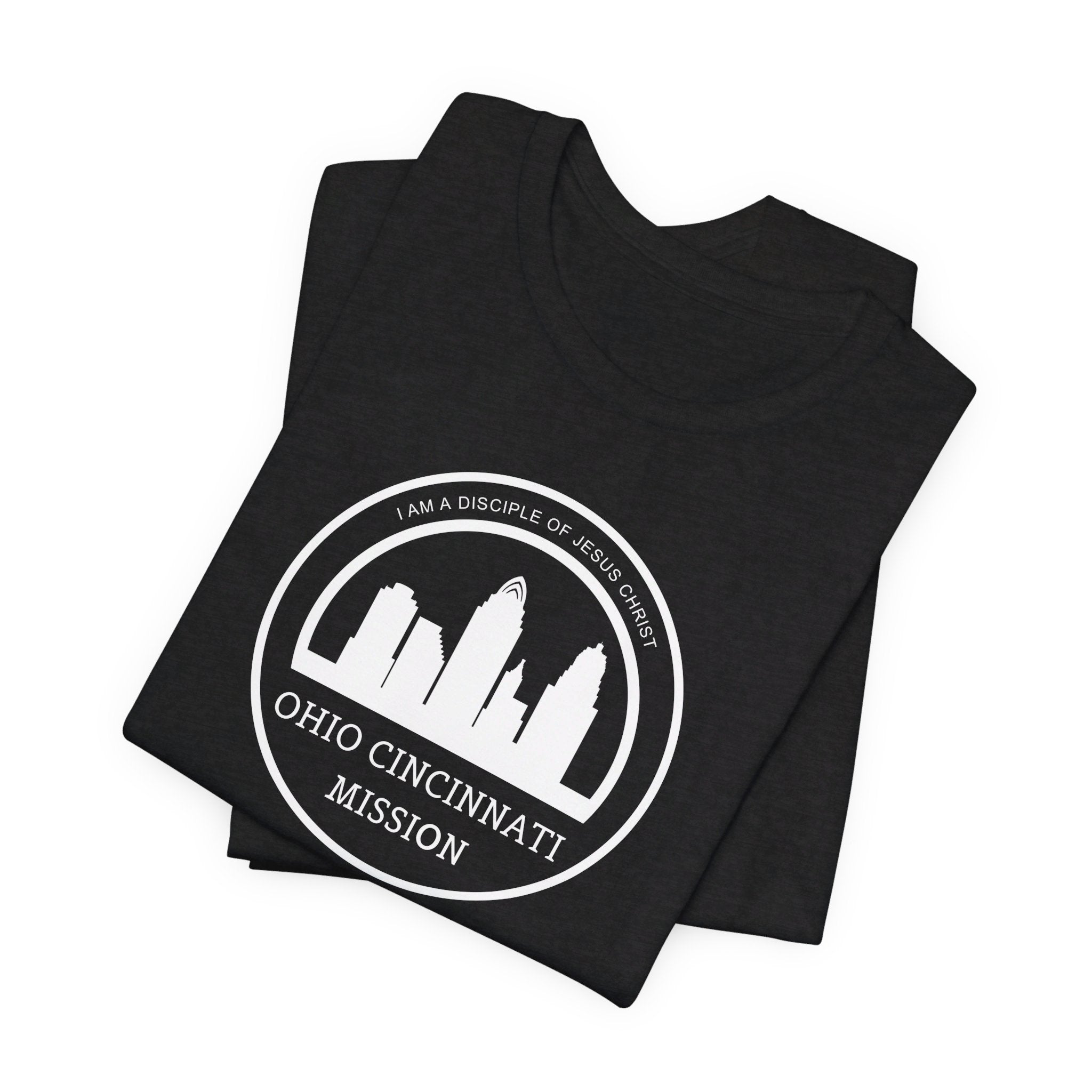 Ohio Cincinnati Mission Circular Monochrome Logo T-Shirt - Mission Wishlist - LDS Missionary Gift Store