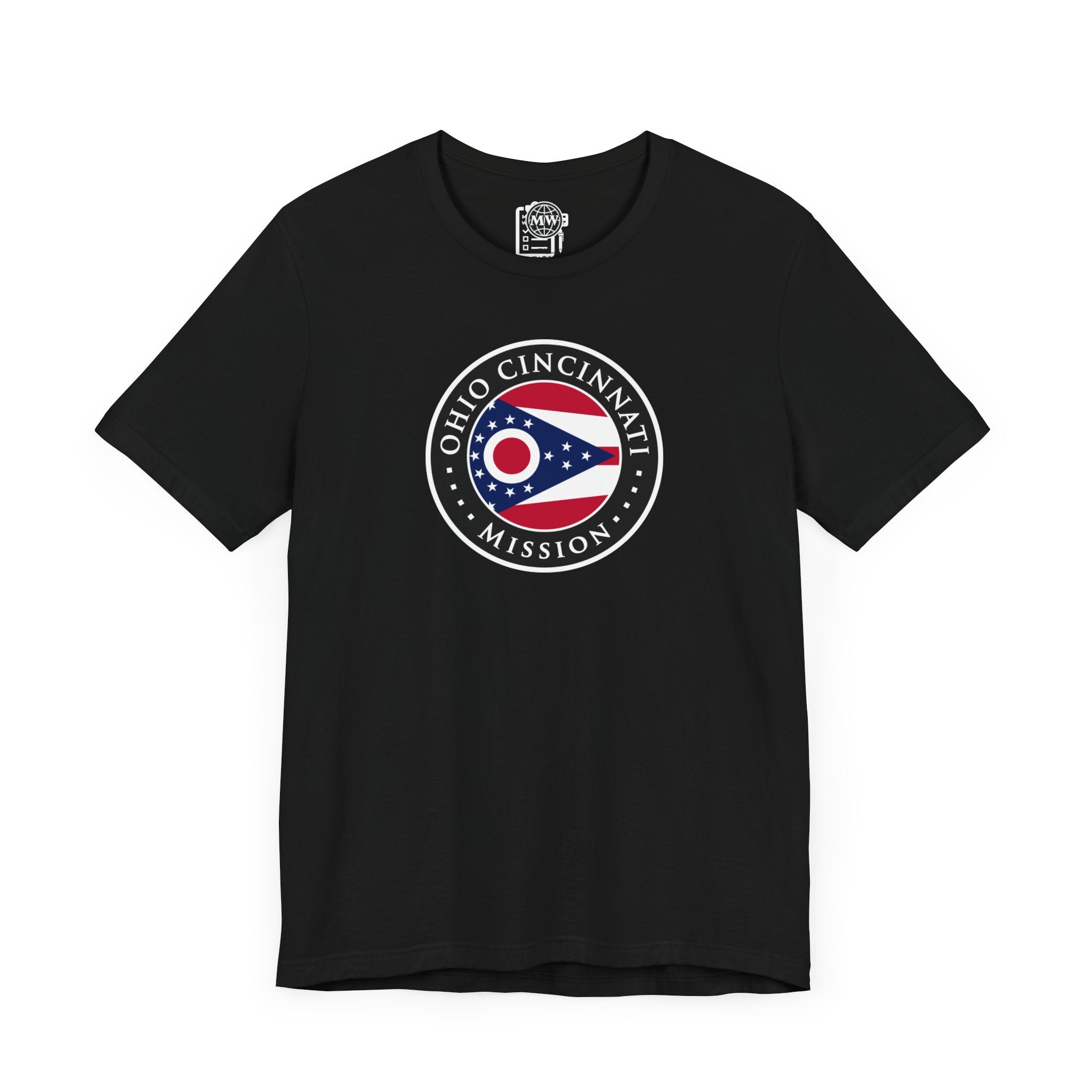Ohio Cincinnati Mission Flag Logo (Black Border) T-shirt - Mission Wishlist - LDS Missionary Gift Store