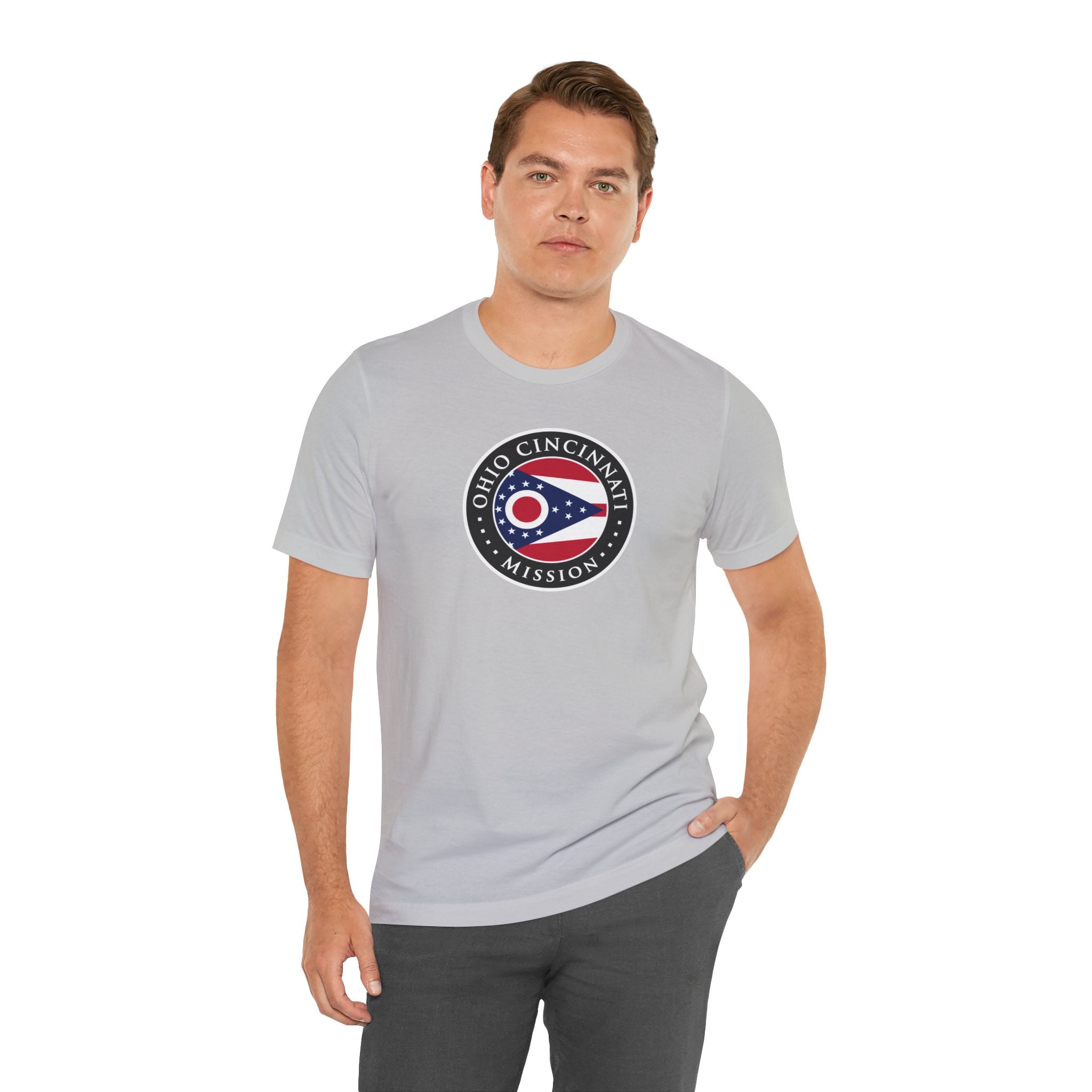 Ohio Cincinnati Mission Flag Logo (Black Border) T-shirt - Mission Wishlist - LDS Missionary Gift Store
