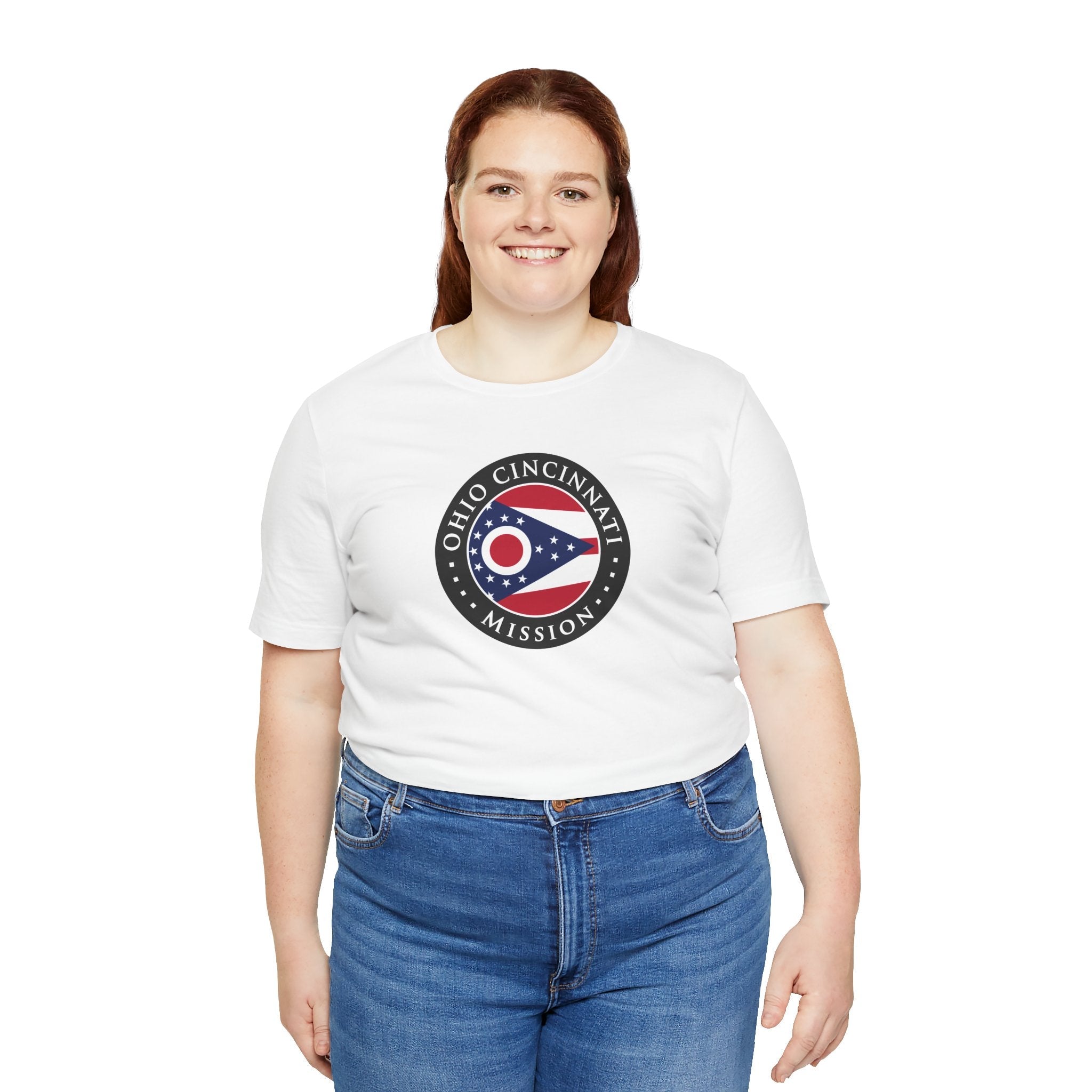 Ohio Cincinnati Mission Flag Logo (Black Border) T-shirt - Mission Wishlist - LDS Missionary Gift Store