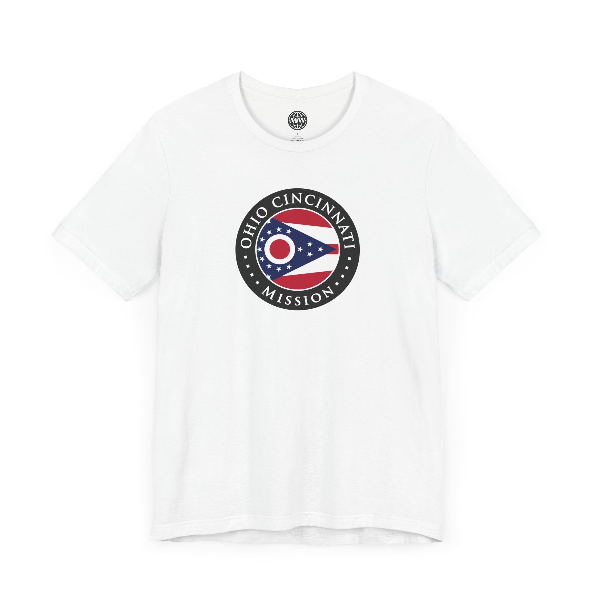 Ohio Cincinnati Mission Flag Logo (Black Border) T-shirt - Mission Wishlist - LDS Missionary Gift Store