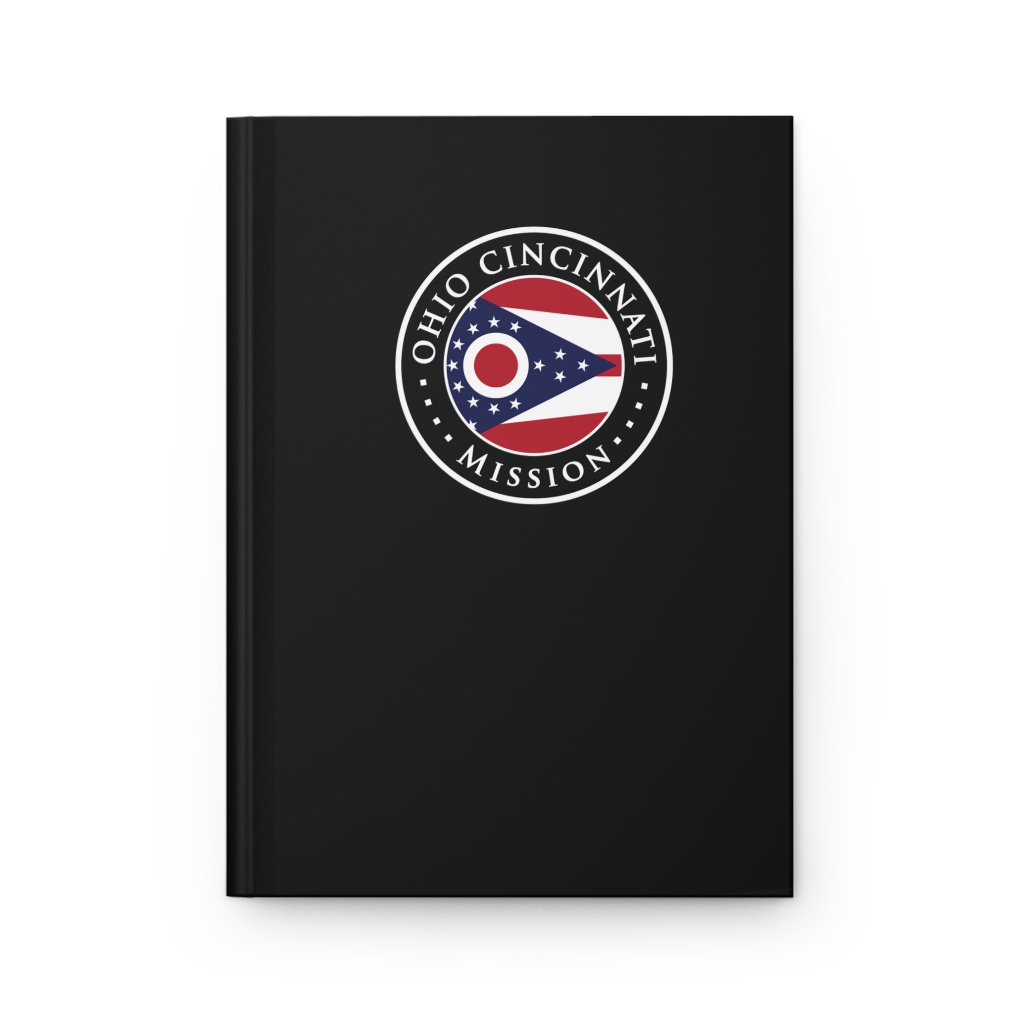Ohio Cincinnati Mission Logo Design Black Hardcover Journal Matte - Mission Wishlist - LDS Missionary Gift Store