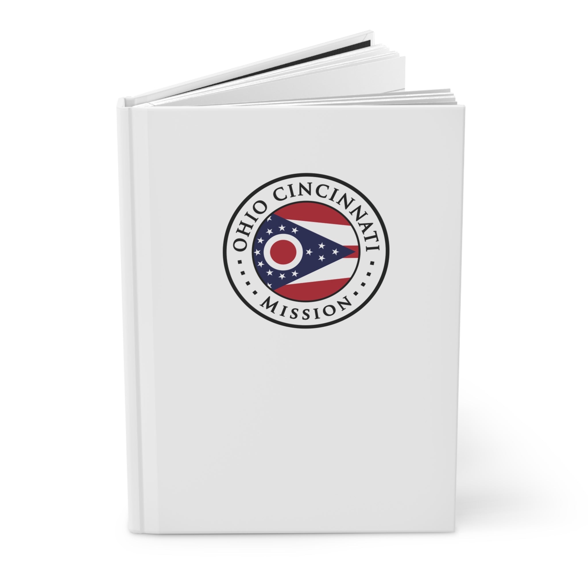Ohio Cincinnati Mission Logo Design White Hardcover Journal Matte - Mission Wishlist - LDS Missionary Gift Store
