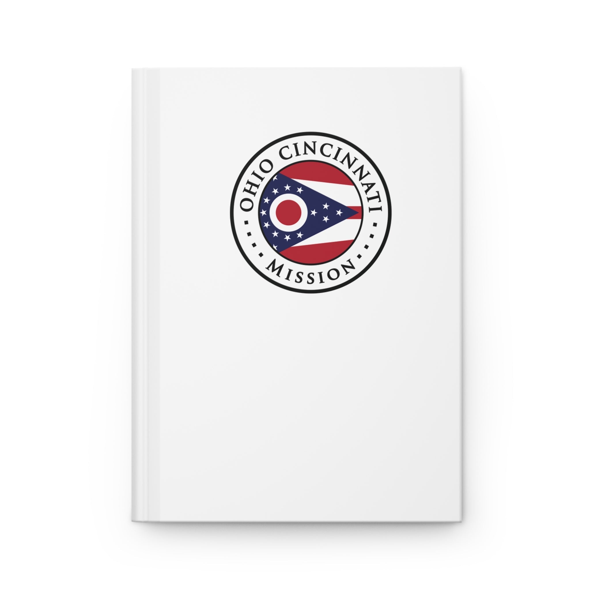 Ohio Cincinnati Mission Logo Design White Hardcover Journal Matte - Mission Wishlist - LDS Missionary Gift Store