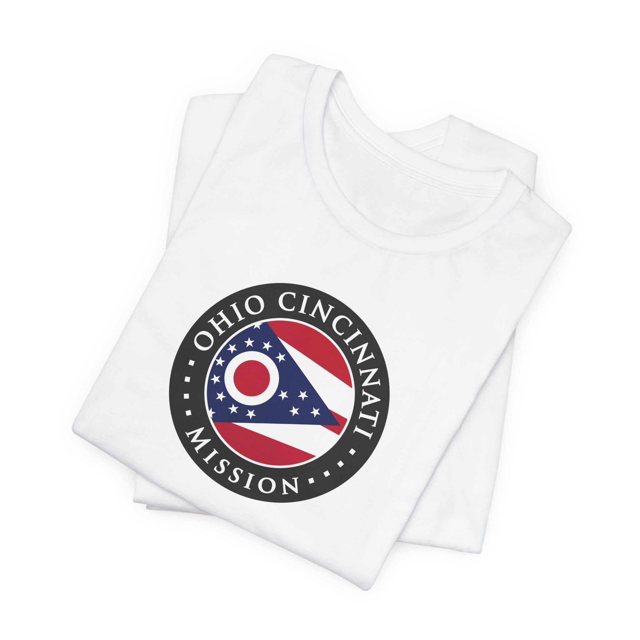 Ohio Cincinnati Mission State Flag Logo (Black Border) T-shirt - Mission Wishlist - LDS Missionary Gift Store