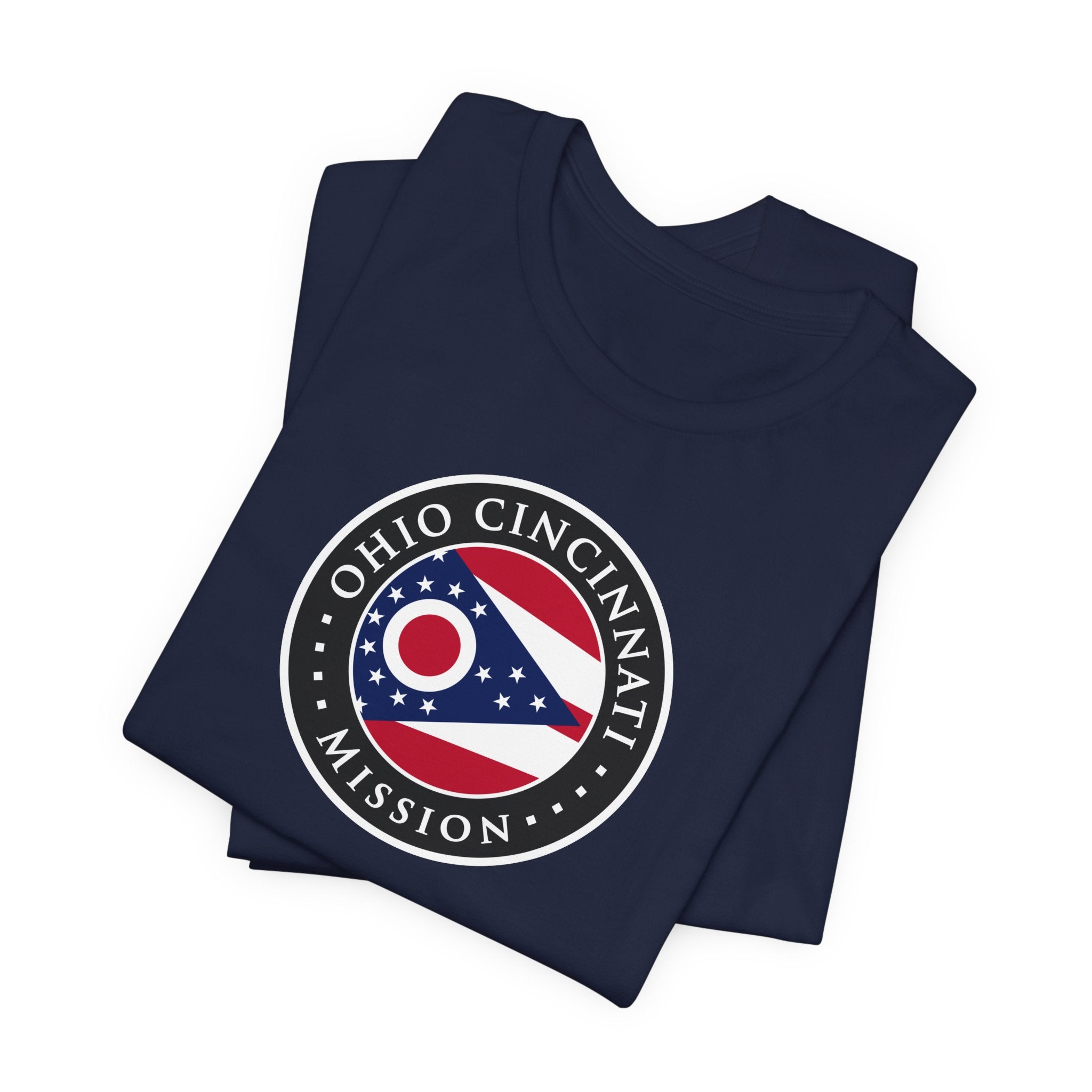 Ohio Cincinnati Mission State Flag Logo (Black Border) T-shirt - Mission Wishlist - LDS Missionary Gift Store