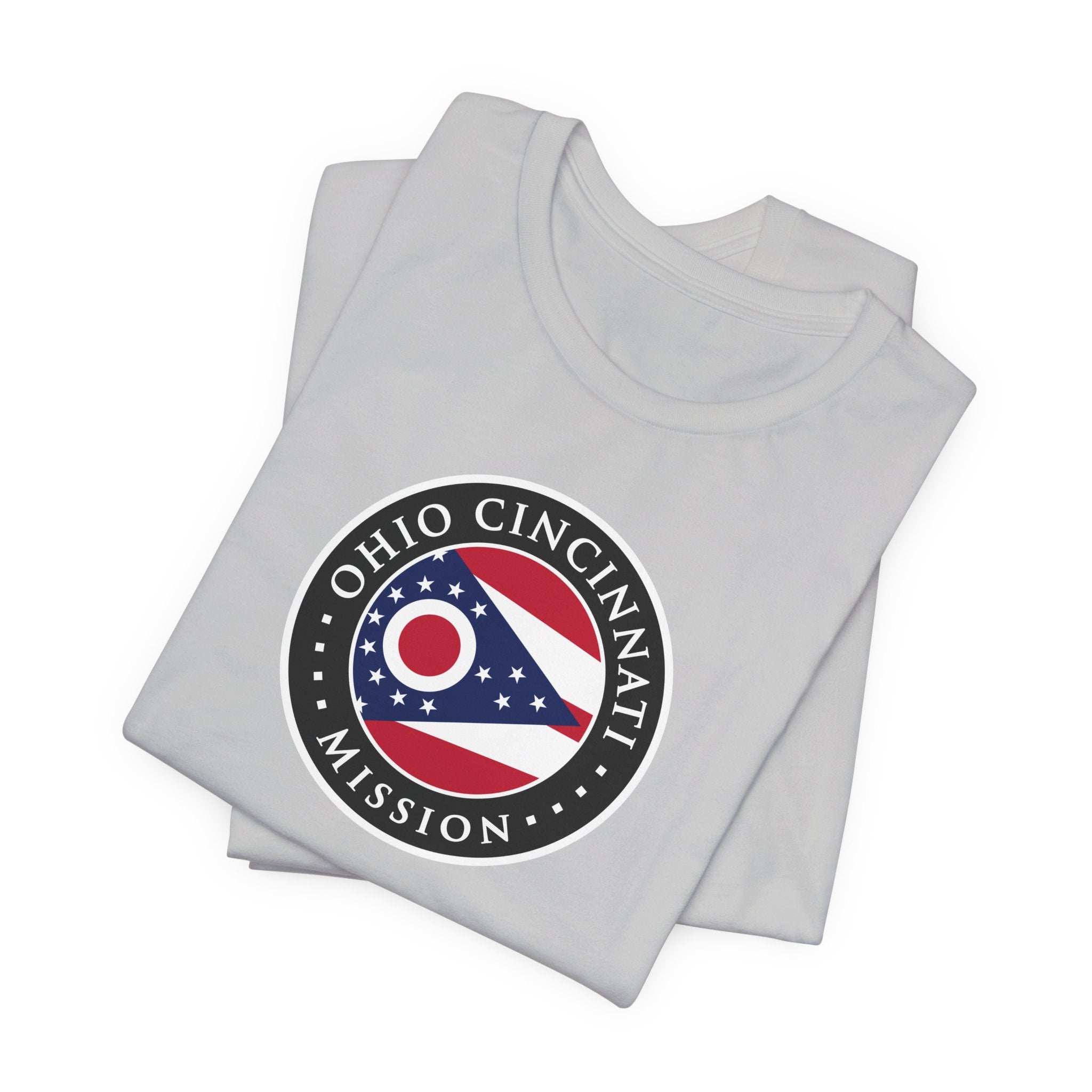 Ohio Cincinnati Mission State Flag Logo (Black Border) T-shirt - Mission Wishlist - LDS Missionary Gift Store