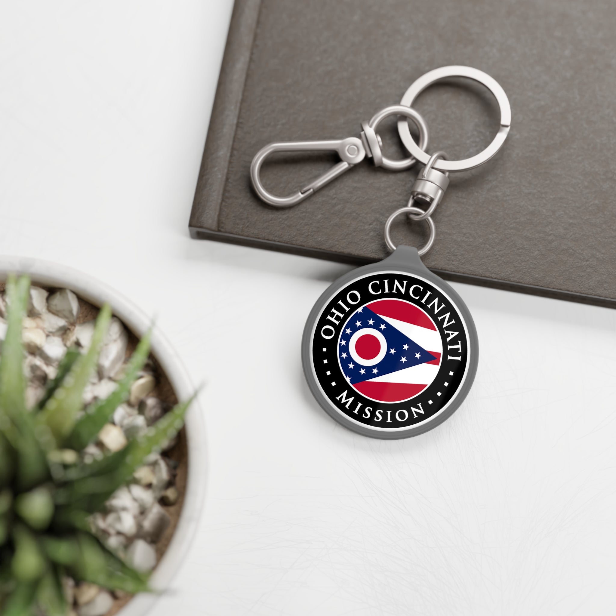 Ohio Cincinnati Mission State Flag Logo Key Tag - Mission Wishlist - LDS Missionary Gift Store