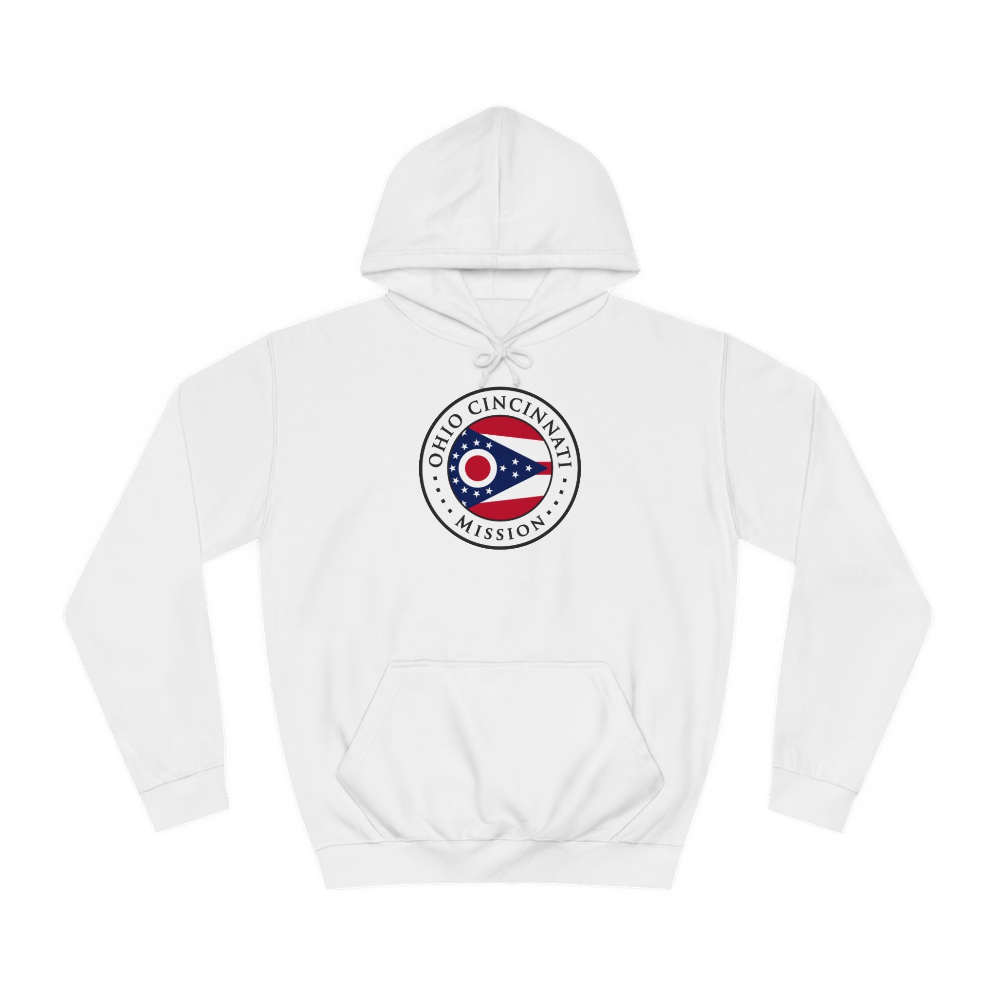 Ohio Cincinnati Mission State Flag Logo (White Border) College Hoodie - Mission Wishlist - LDS Missionary Gift Store