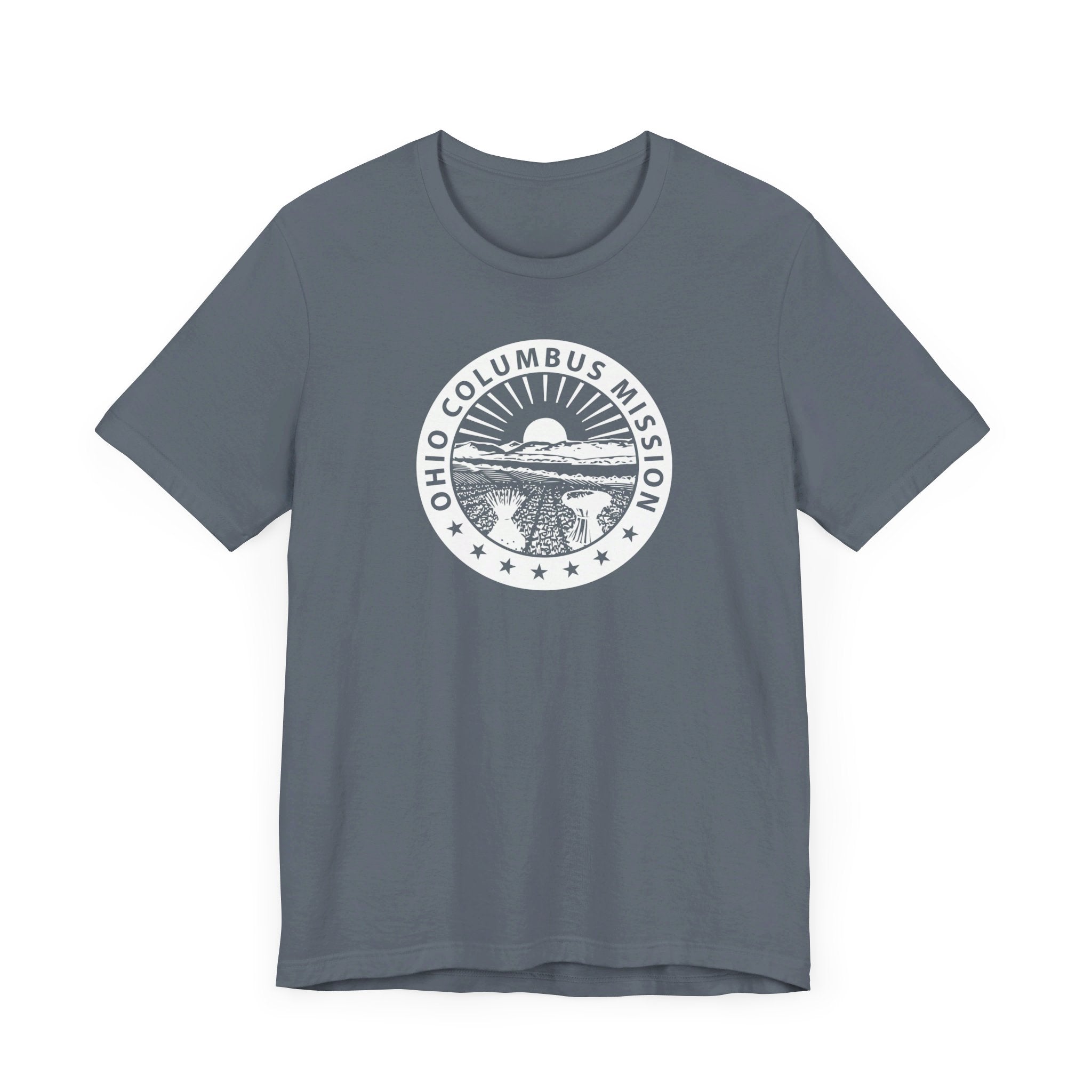 Ohio Columbus Mission Circular Monochrome Logo T-Shirt - Mission Wishlist - LDS Missionary Gift Store