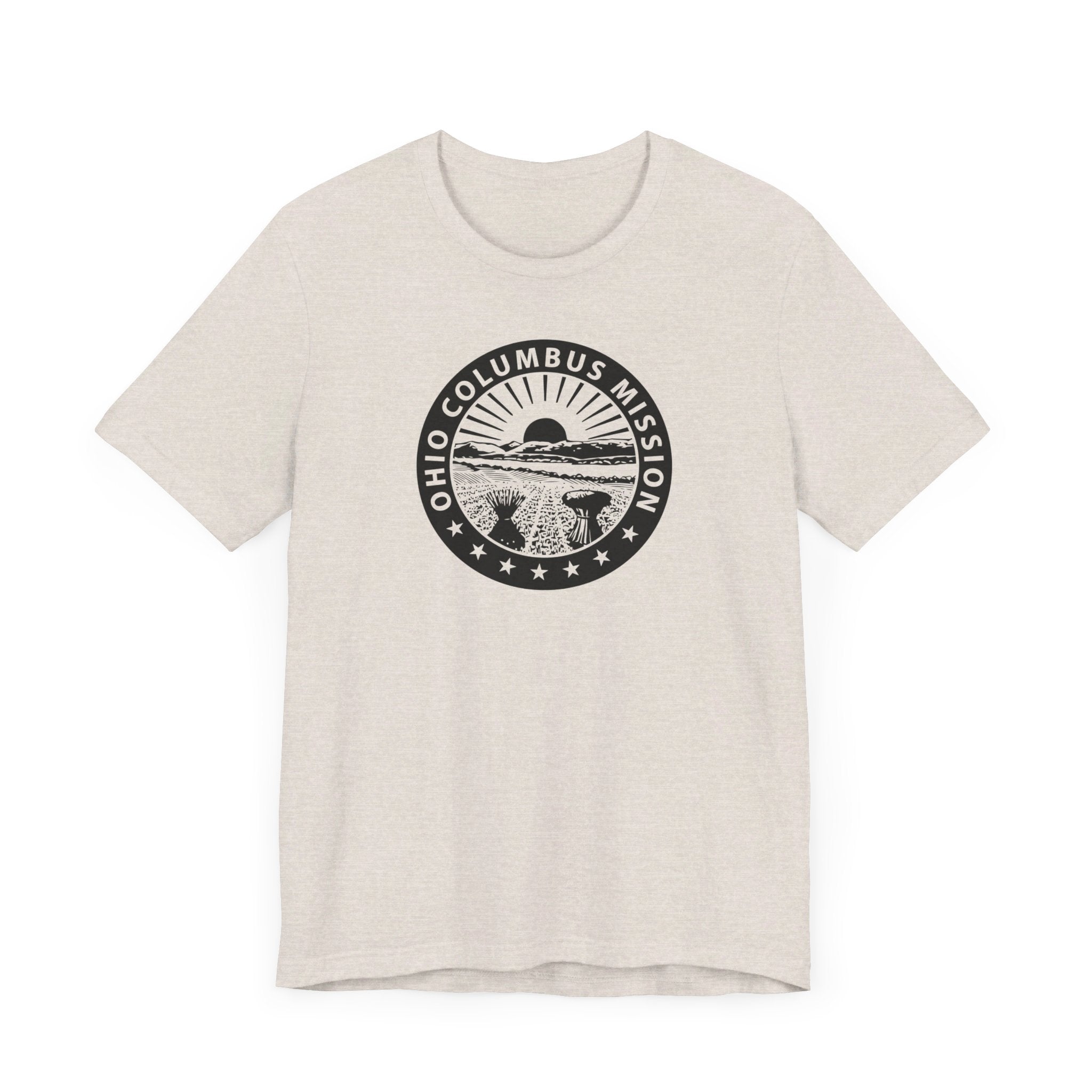 Ohio Columbus Mission Circular Monochrome Logo T-Shirt - Mission Wishlist - LDS Missionary Gift Store